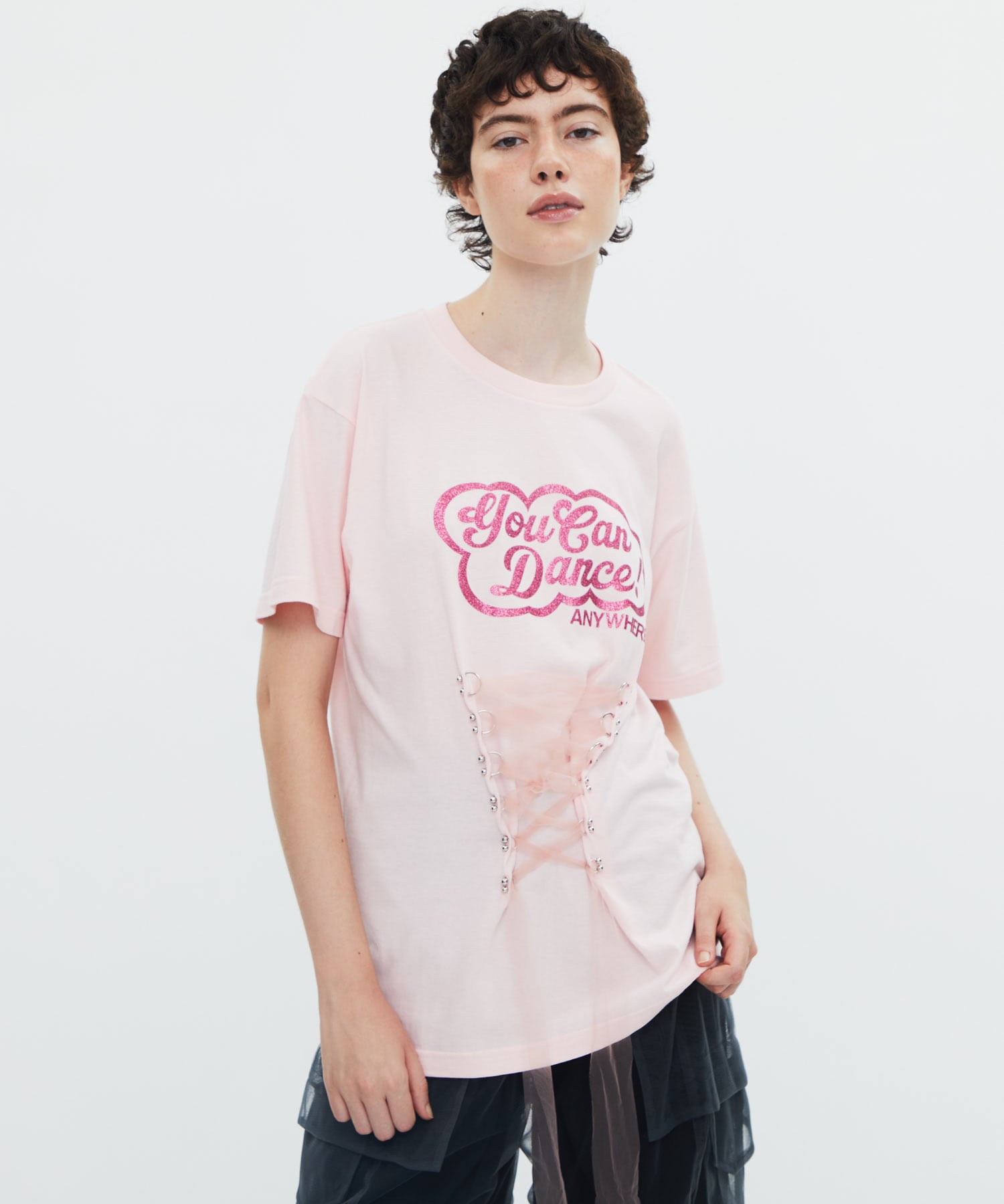 CP-25222B　Lace Up Tee Chika Kisada