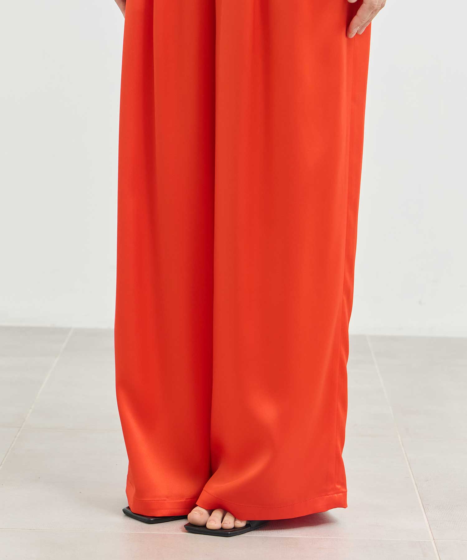 GATHER WIDE-TROUSERS ENFOLD