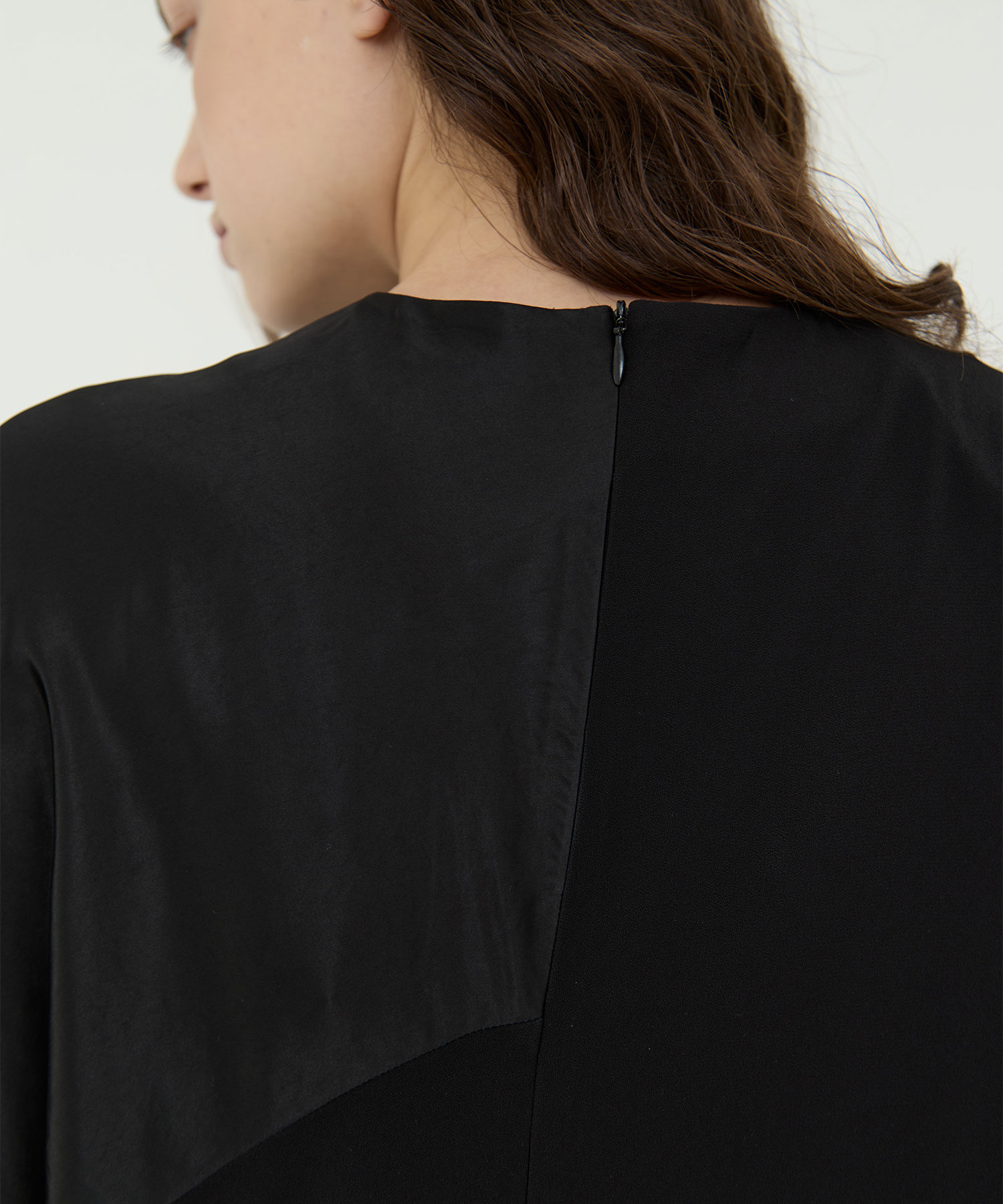 BLACK FORMAL ASYMMETRY DRESS CINOH