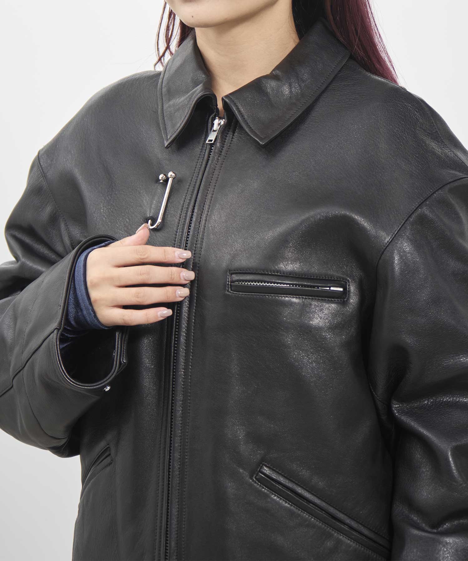 CJ-25147　Sheep Leather Jacket Chika Kisada