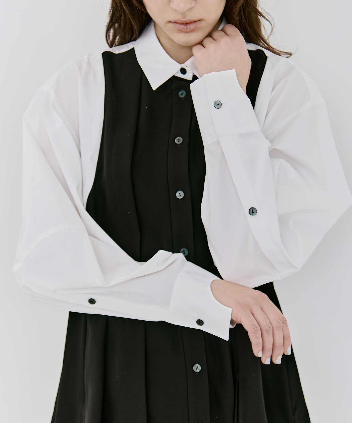 トップス enfold PANEL-HEM PULLOVER PANEL-HEM PULLOVER｜38｜BLK｜SHIRTS AND BLOUSES｜|ENFÖLD OFFICIAL