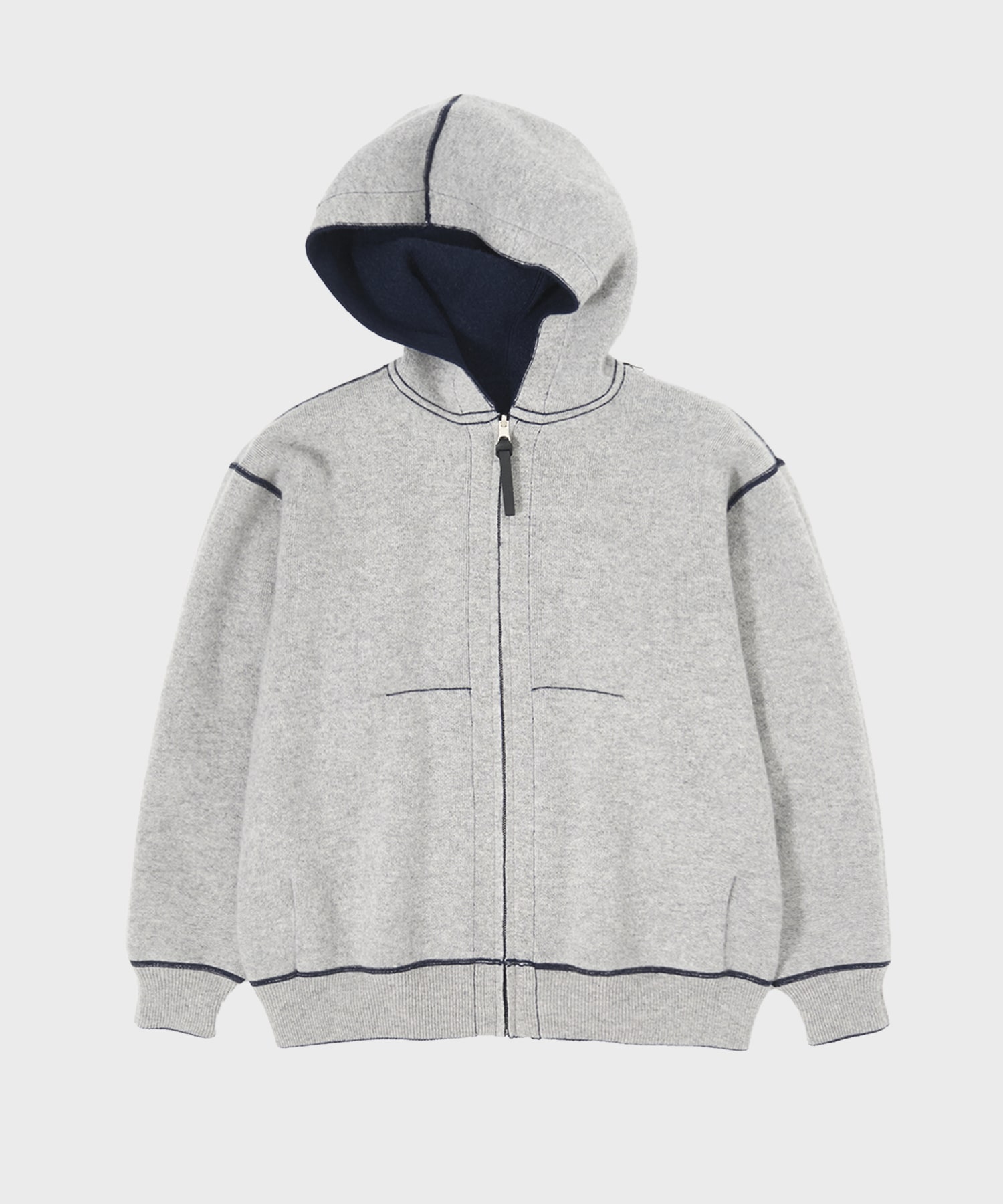 CASHMERE REVERSIBLE ZIP UP HOODIE THE TOKYO
