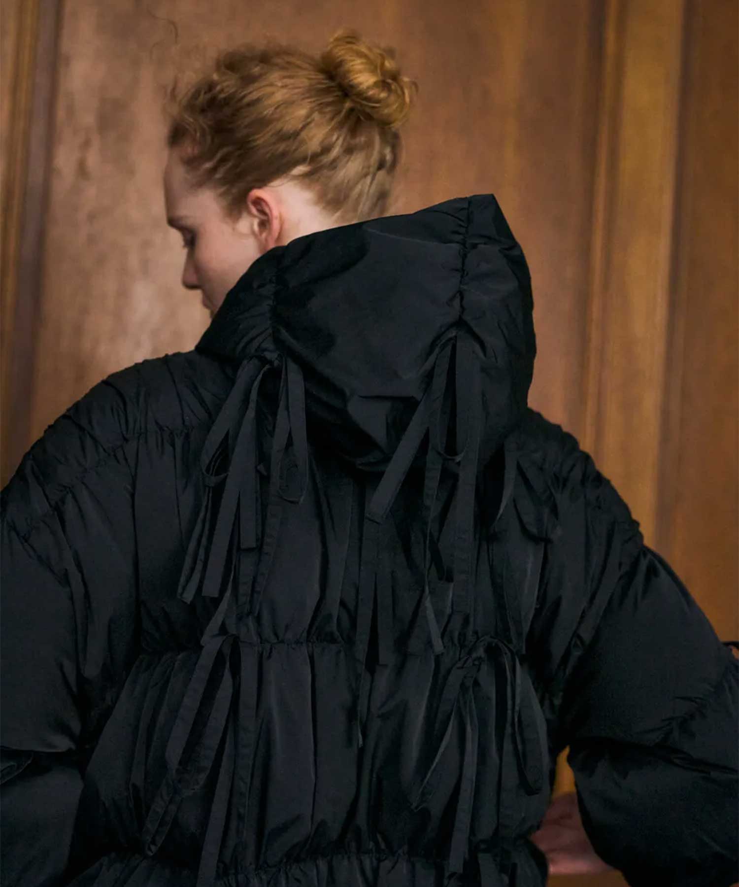 RIBBON DOWN-JAKET ENFOLD