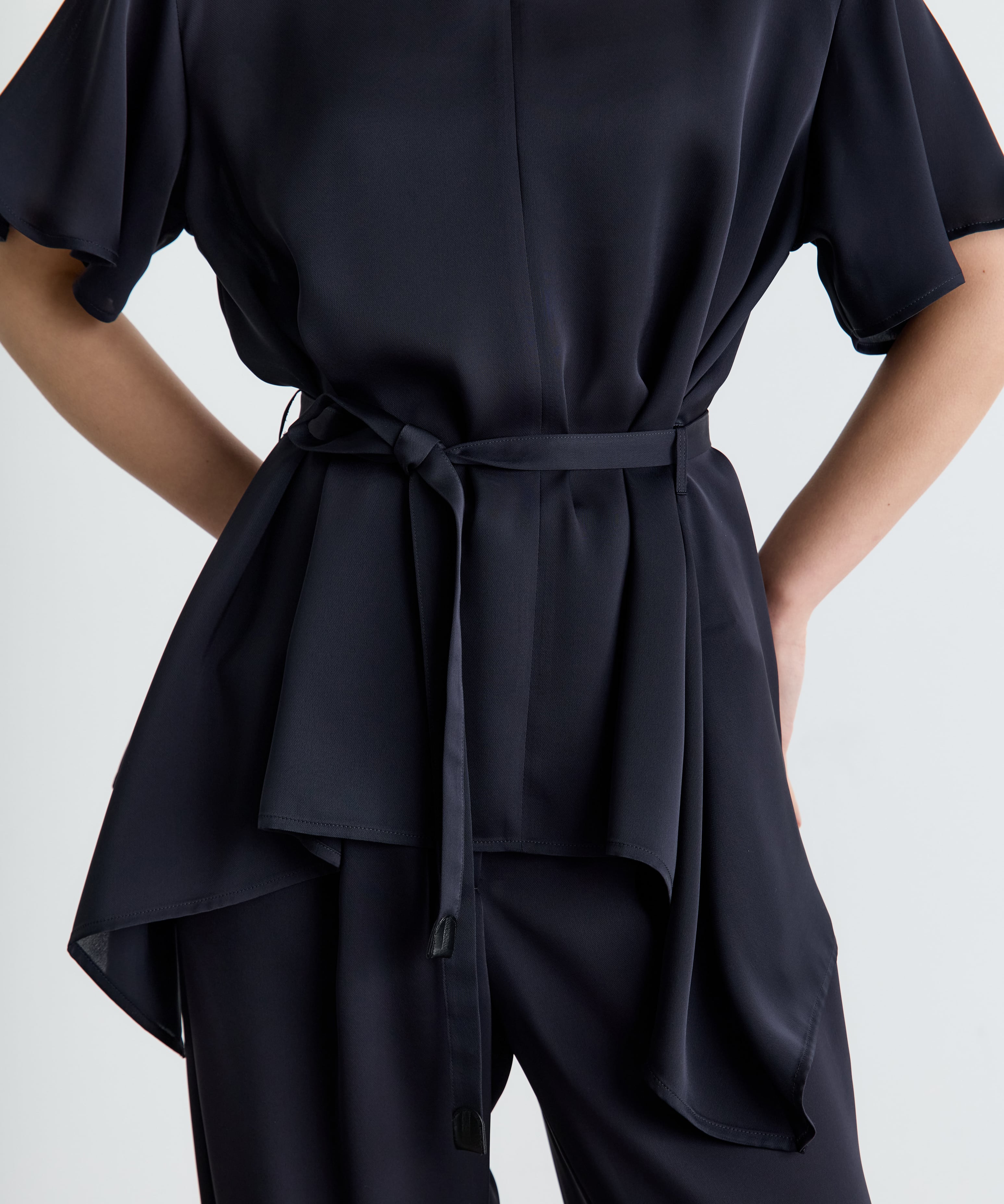 Satin Half Sleeve Blouse THE TOKYO