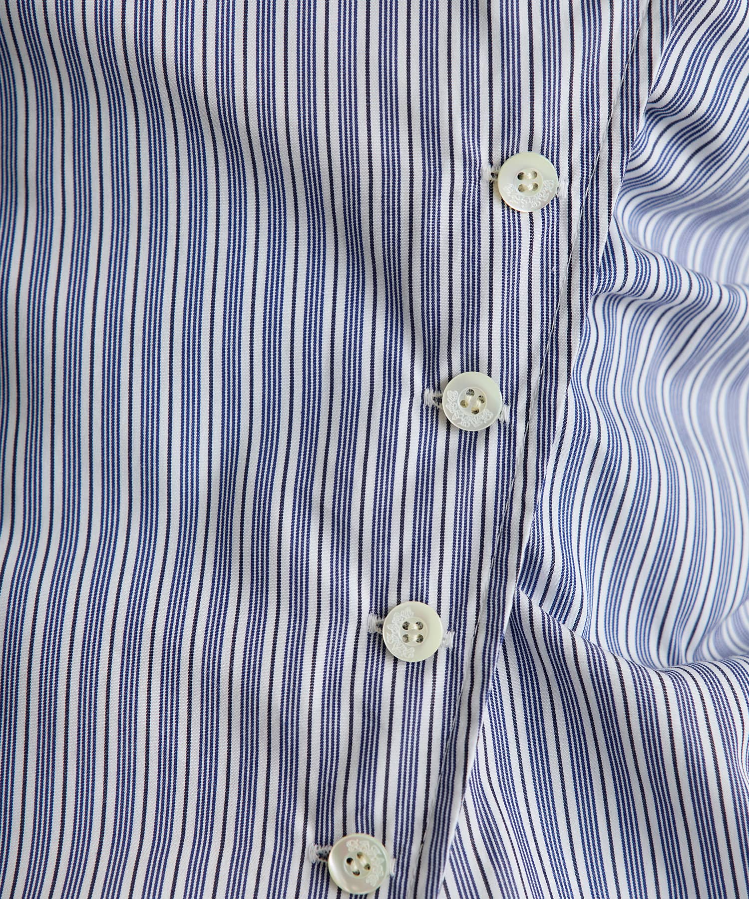 COTTON STRIPE SCARF COLLAR BLOUSE FETICO
