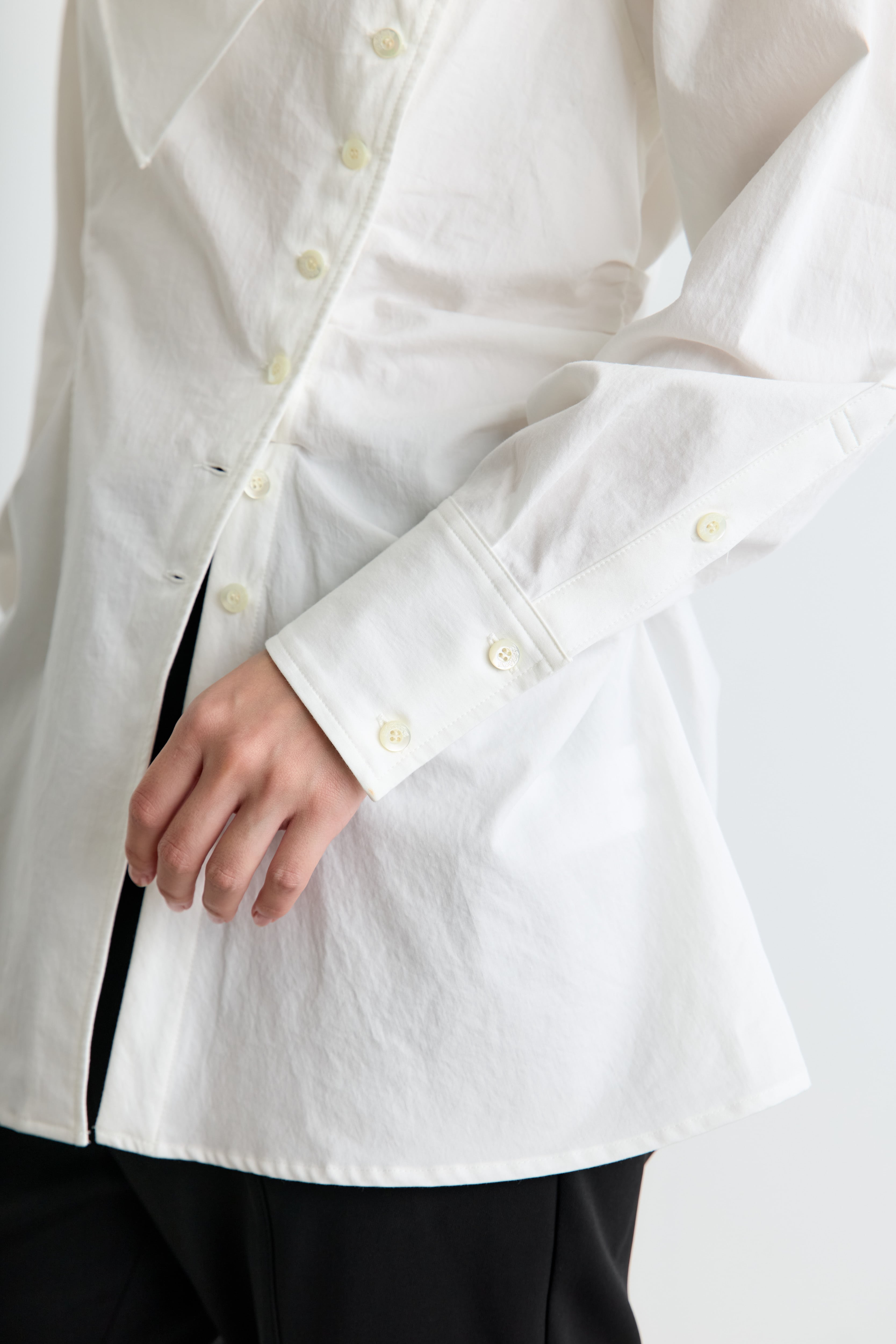ORGANIC COTTON SCARF COLLAR BLOUSE FETICO