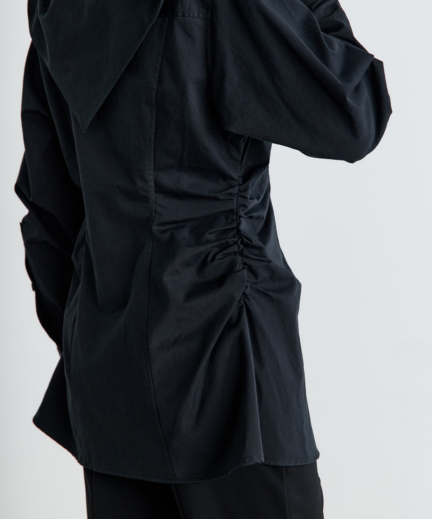 ORGANIC COTTON SCARF COLLAR BLOUSE FETICO
