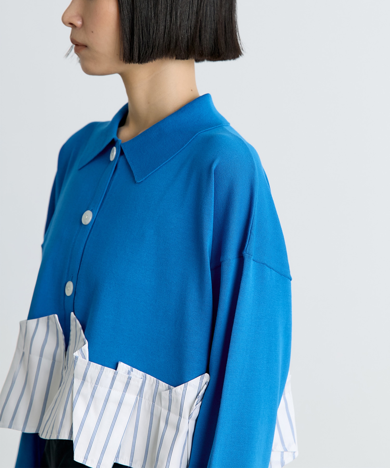TACK DOCKING-HEM CARDIGAN ENFOLD