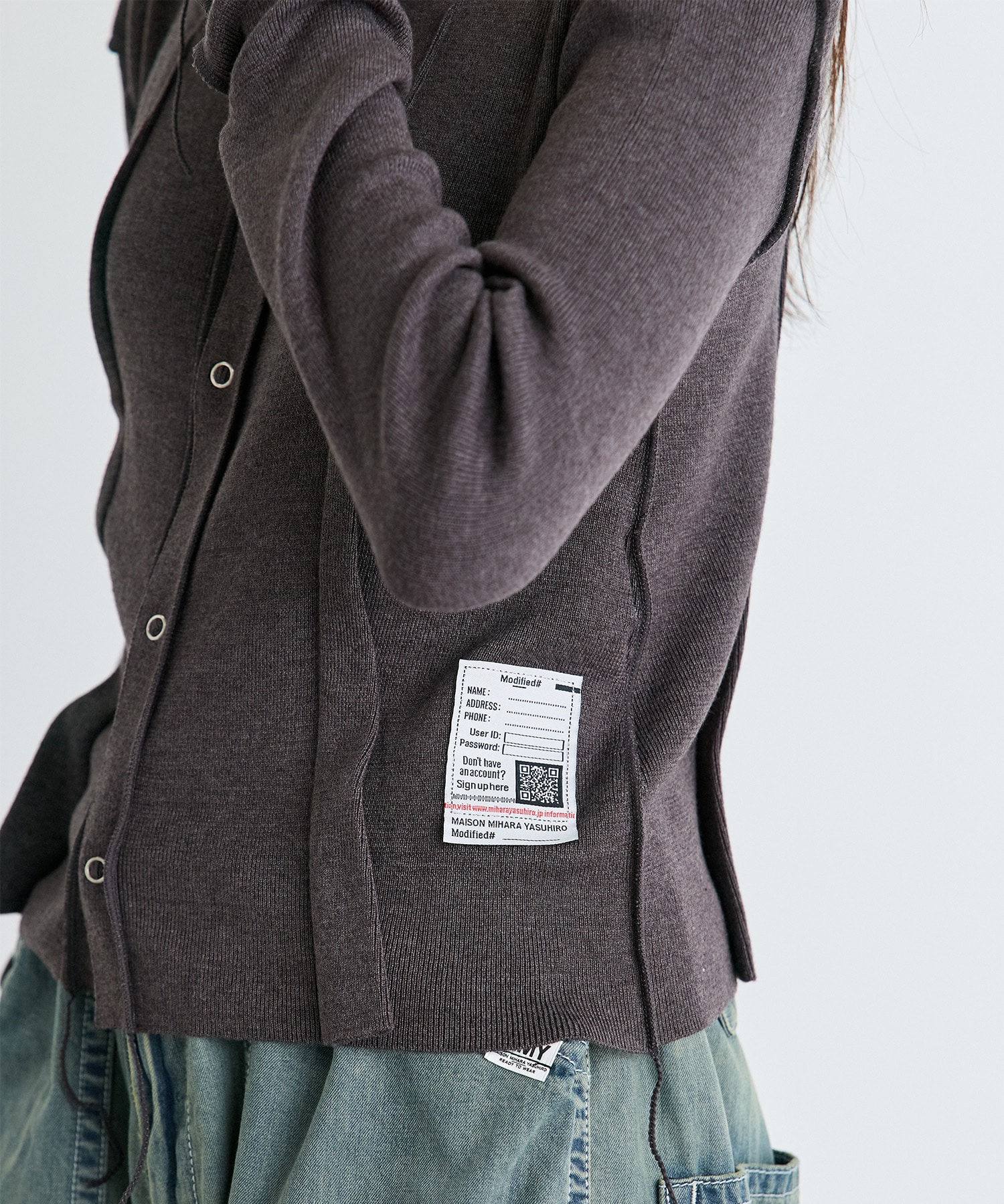 INSIDE OUT KNIT CARDIGAN Maison MIHARA YASUHIRO
