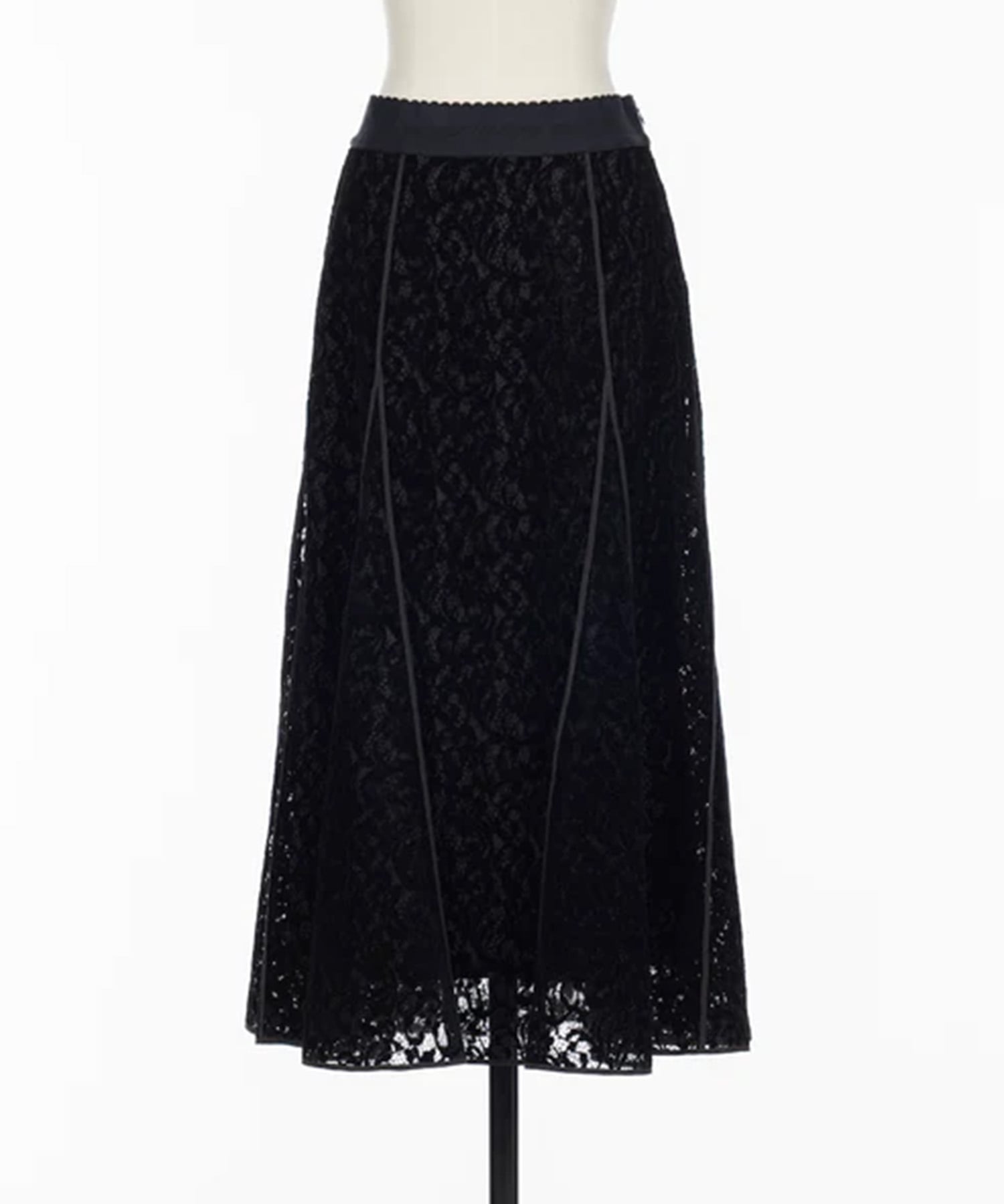 FLOCKED LACE FLARED SKIRT FETICO