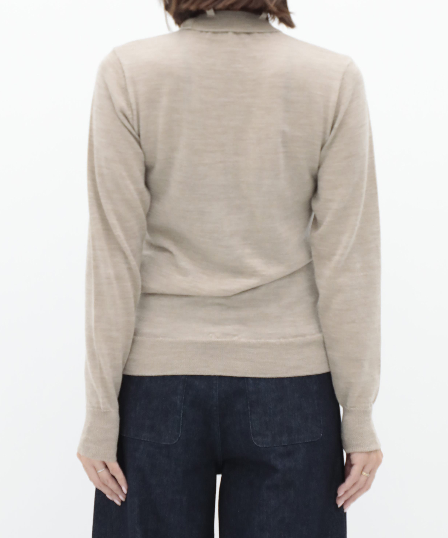 Belted High-Neck Sweater KEISUKEYOSHIDA
