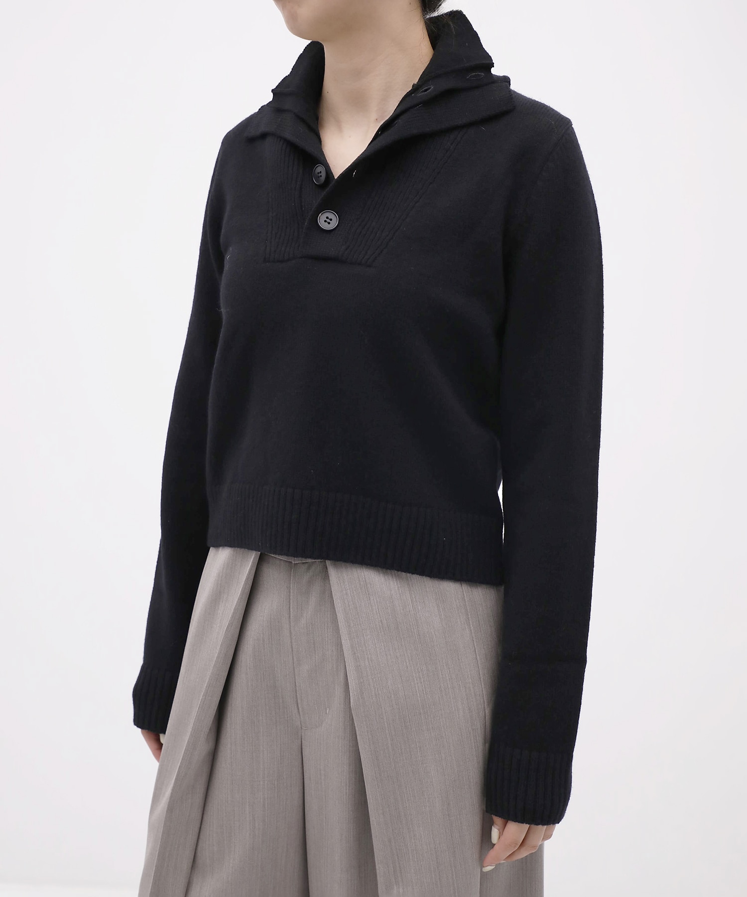 Lams Wool Knit Pullover KEISUKEYOSHIDA