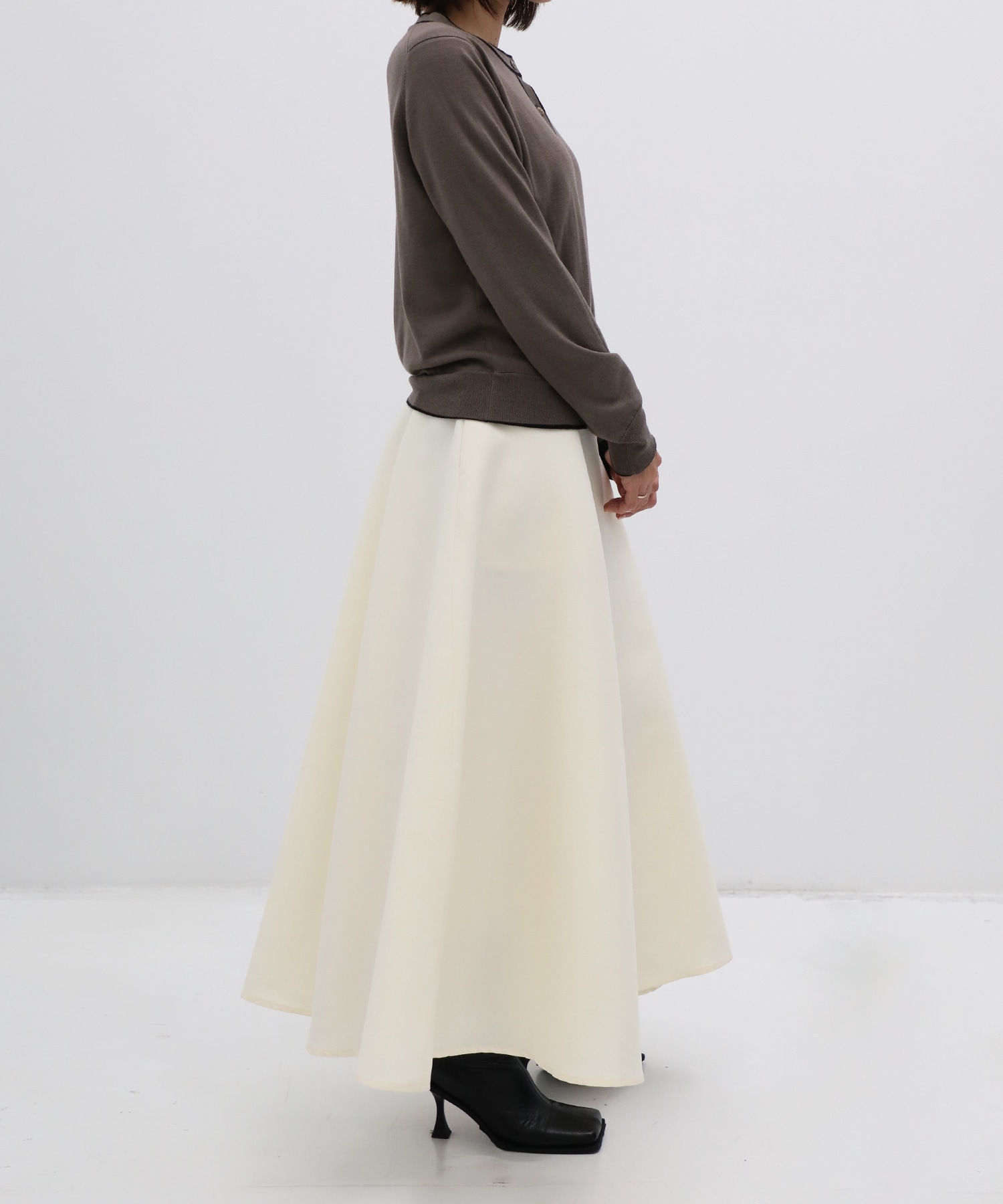 CASHMERE/SILK REVERSIBLE CREW NECK CARDIGAN THE TOKYO