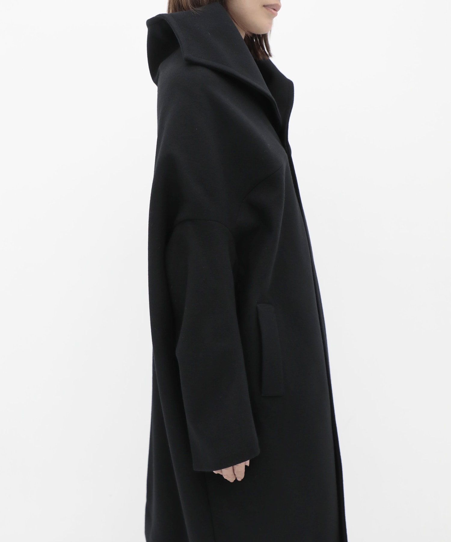 S100 MELTON DROPPED SHOULDER COAT Yohji Yamamoto