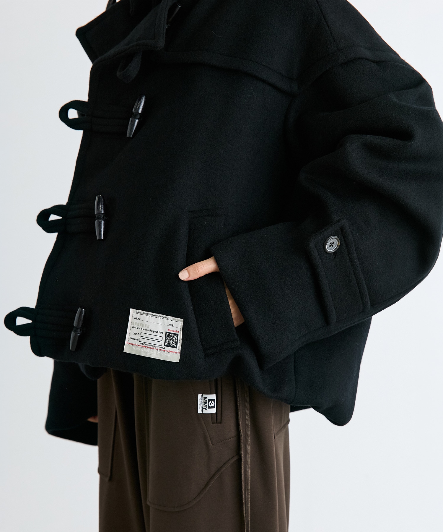 ROLL-UP HEM DUFFLE COAT Maison MIHARA YASUHIRO