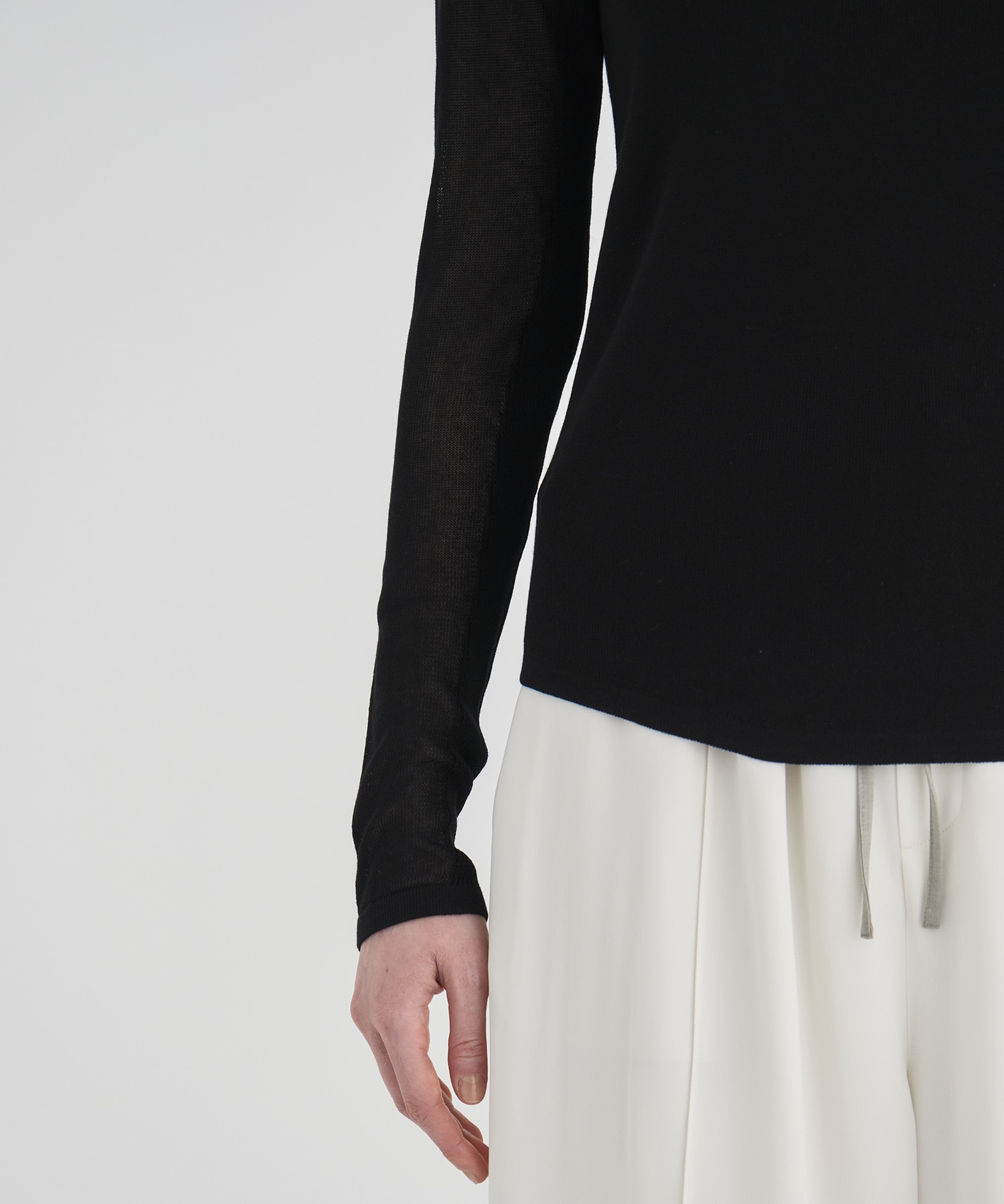 Sheer line Knit Tops RITAN
