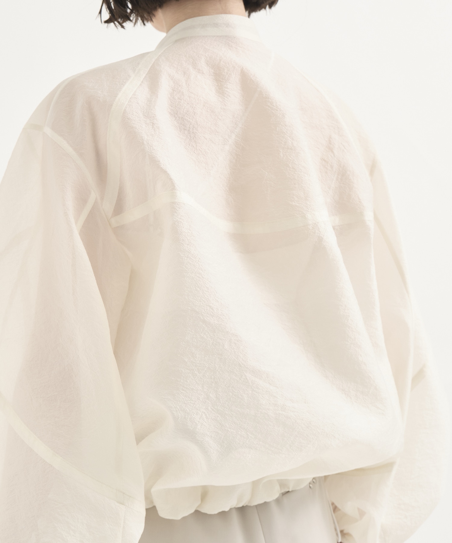 Rough Over Sheer Blouson RITAN