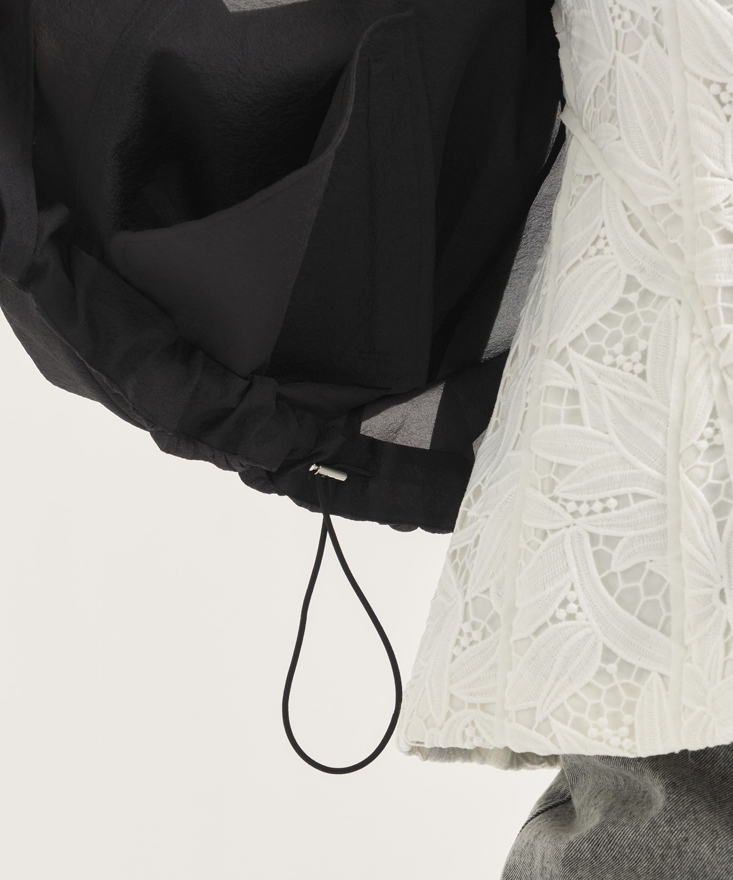 Rough Over Sheer Blouson RITAN