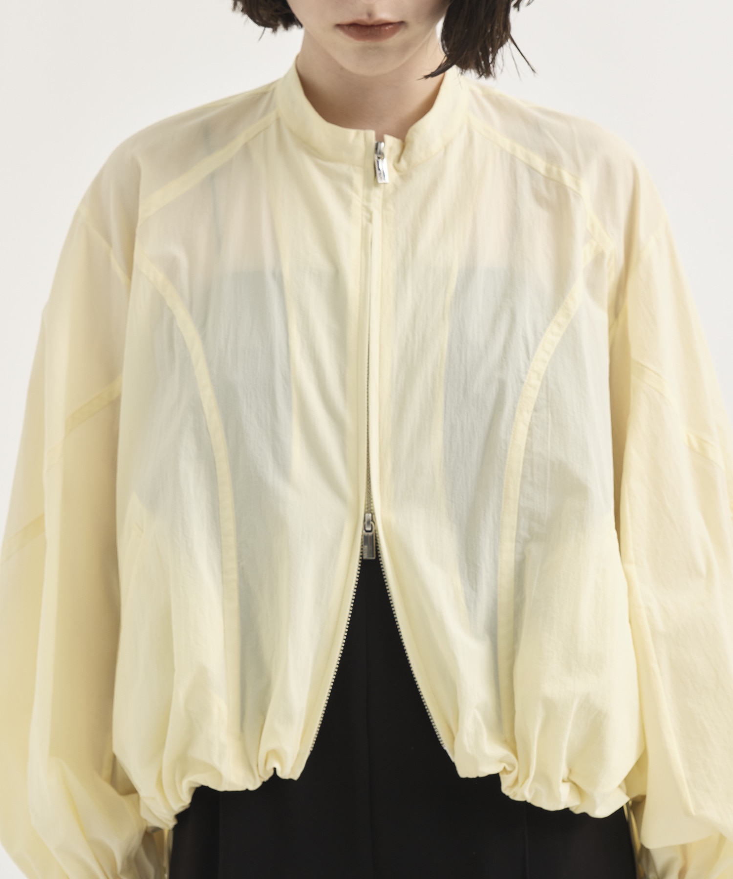 Rough Over Sheer Blouson RITAN