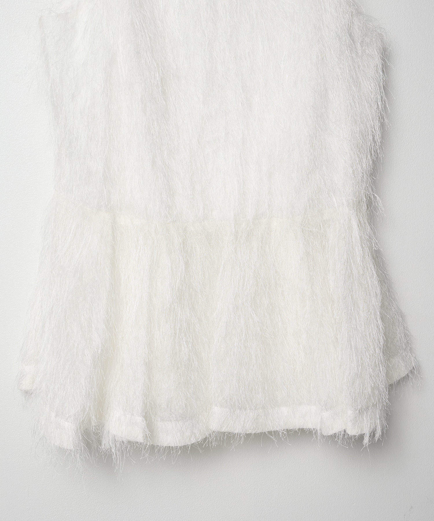 Shaggy Jacquard Peplum Tops RITAN