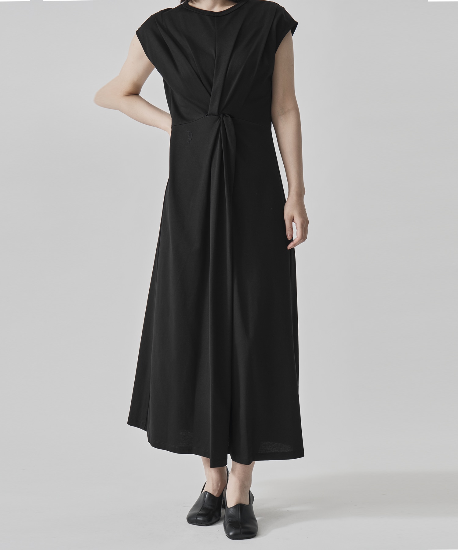 Shoulder Tuck Twist Dress CITY TOKYO