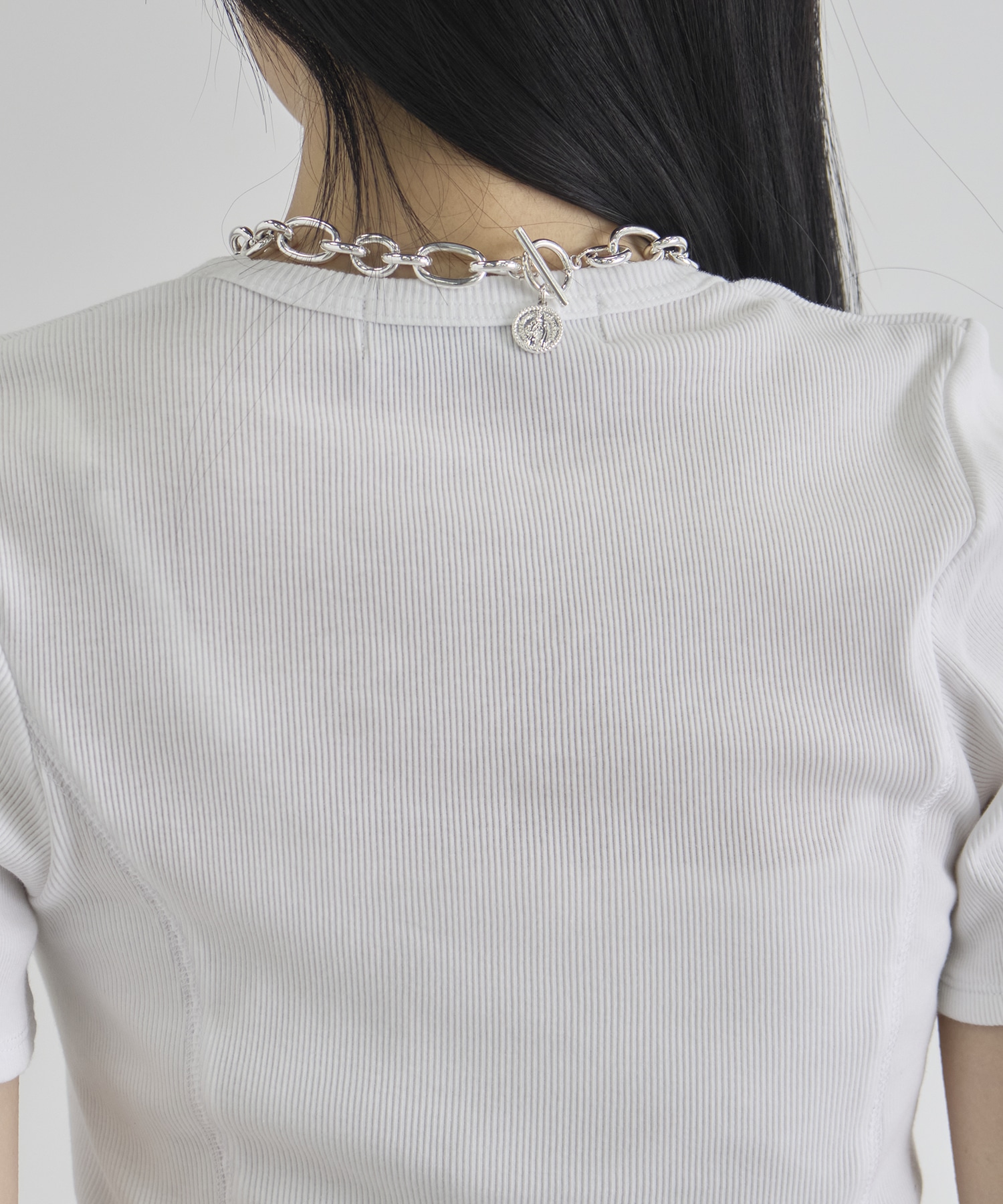 Rib U Neck T CITY TOKYO