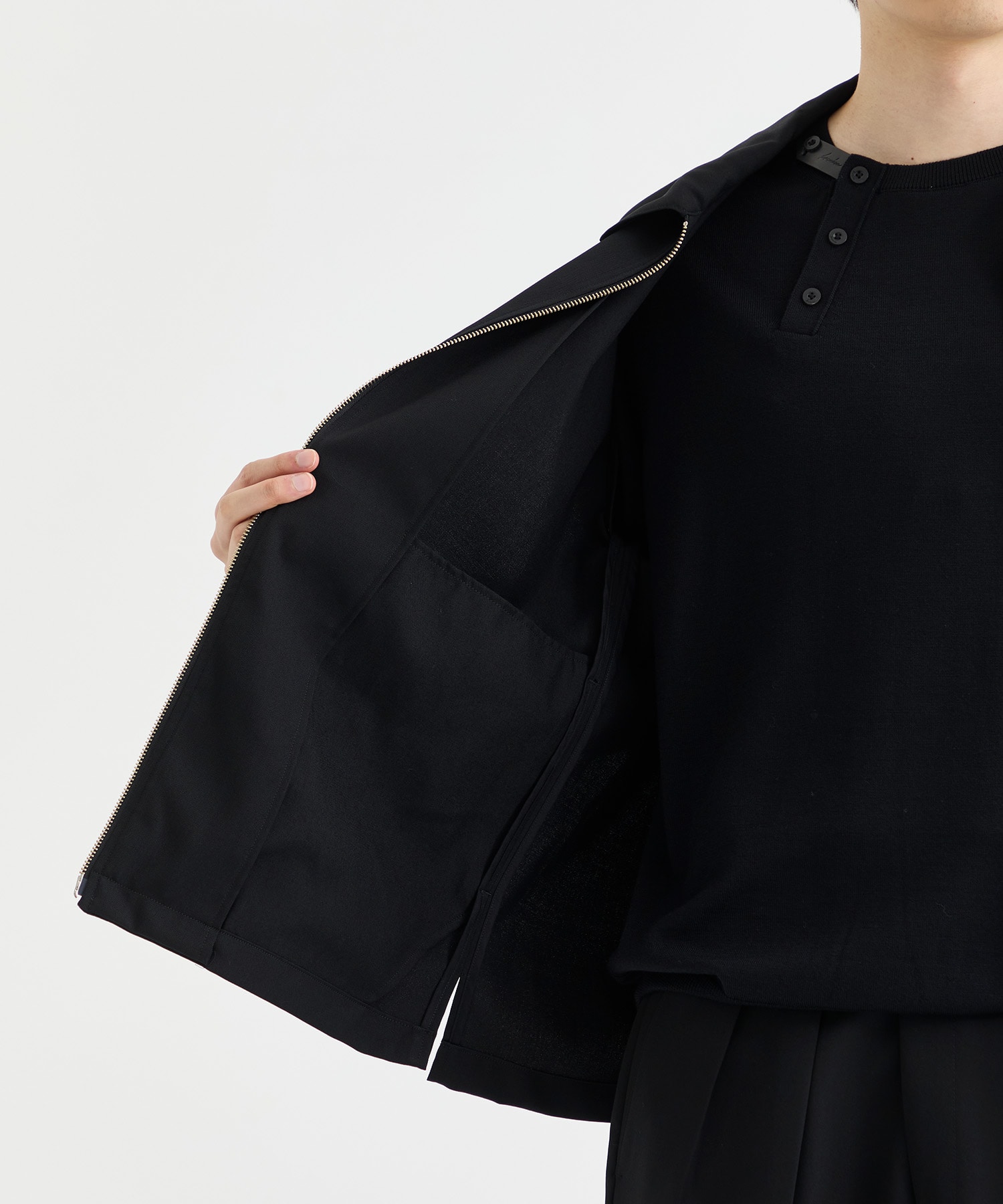 FRONT ZIP SHIRT BLOUSON YOKE