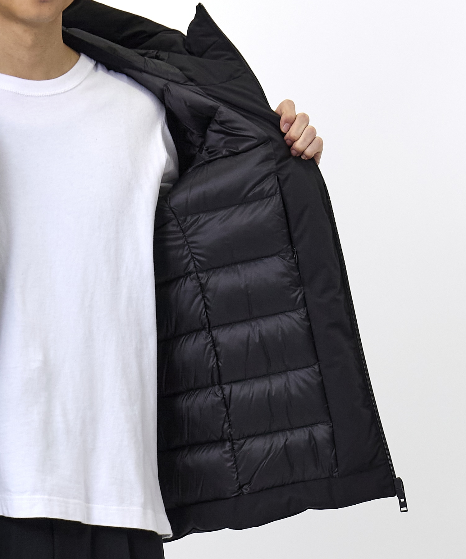 3L LIGHT TAFFETA HOODED DOWN JACKET ATTACHMENT