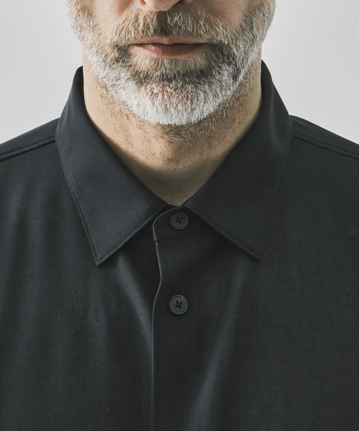 別注TWIST WOOL GAUZE LOOSE FIT SHIRT ATON