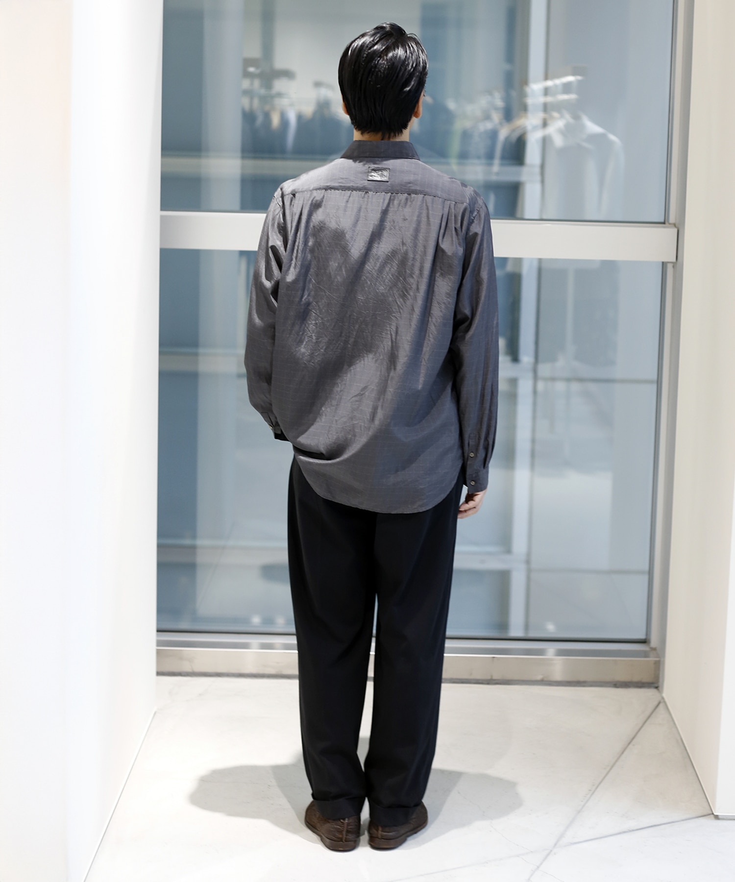 SILK α L/S Check Shirt SILK α