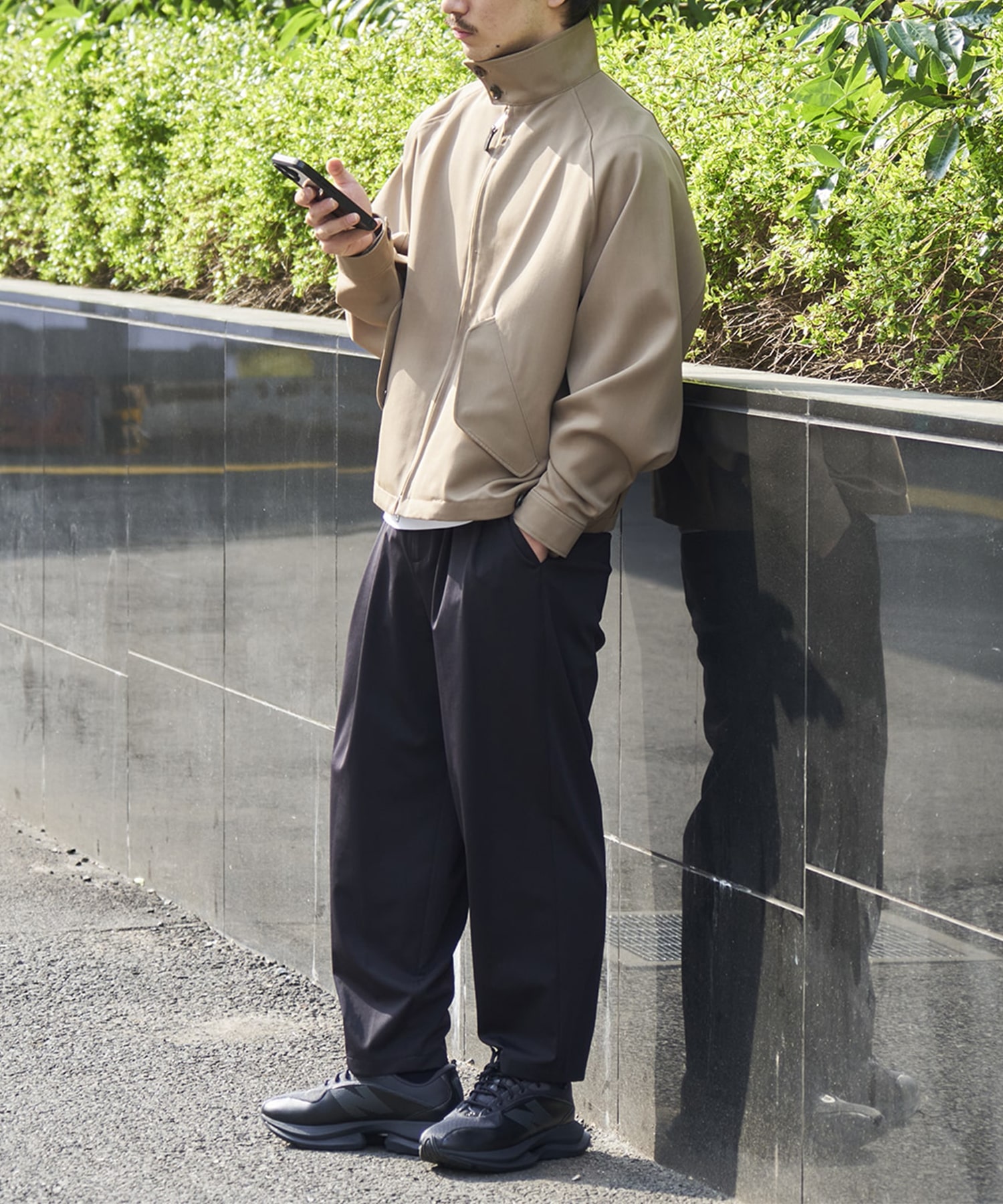 Light Matte Stretch Jersey Wide Tapered Pants THE TOKYO