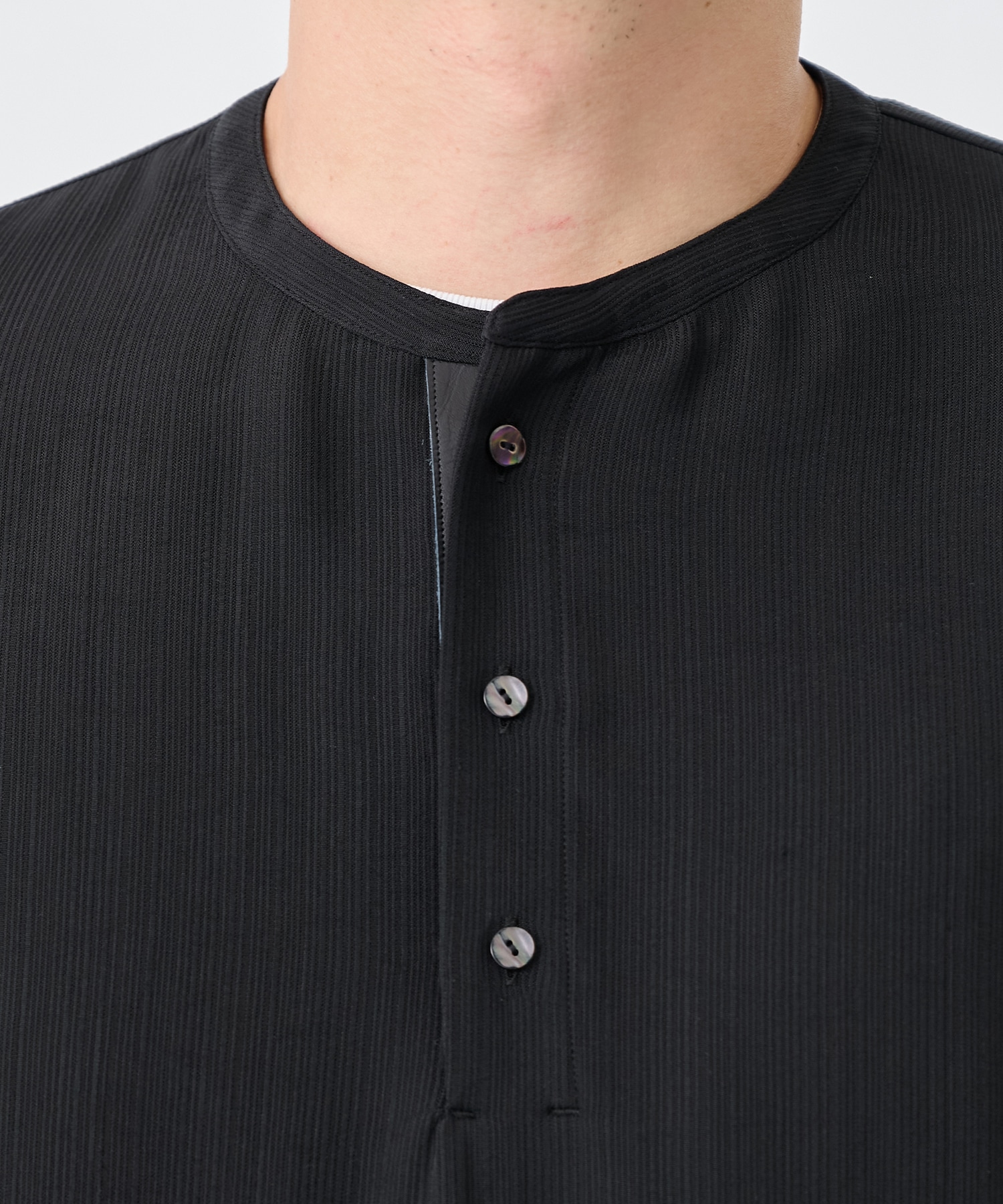 SILK α Pleats Henly S/S TEE SILK α