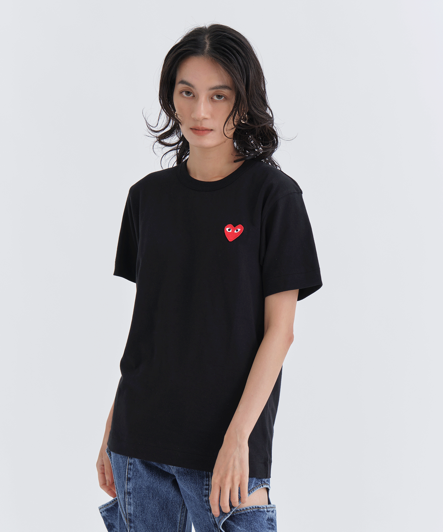 T-SHIRT RED EMBLEM RED HEART PLAY Comme des Garcons