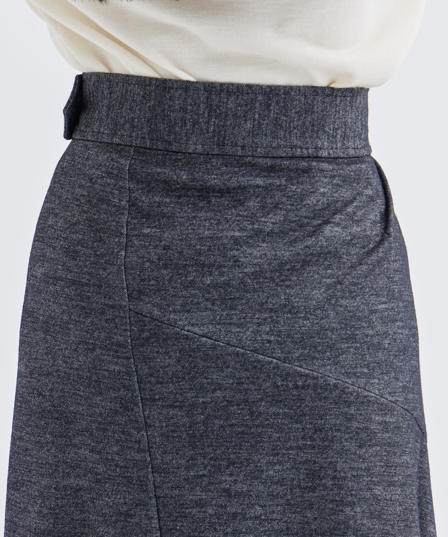 WASHABLE TWEEDY JERSEY WRAP SKIRT THE TOKYO