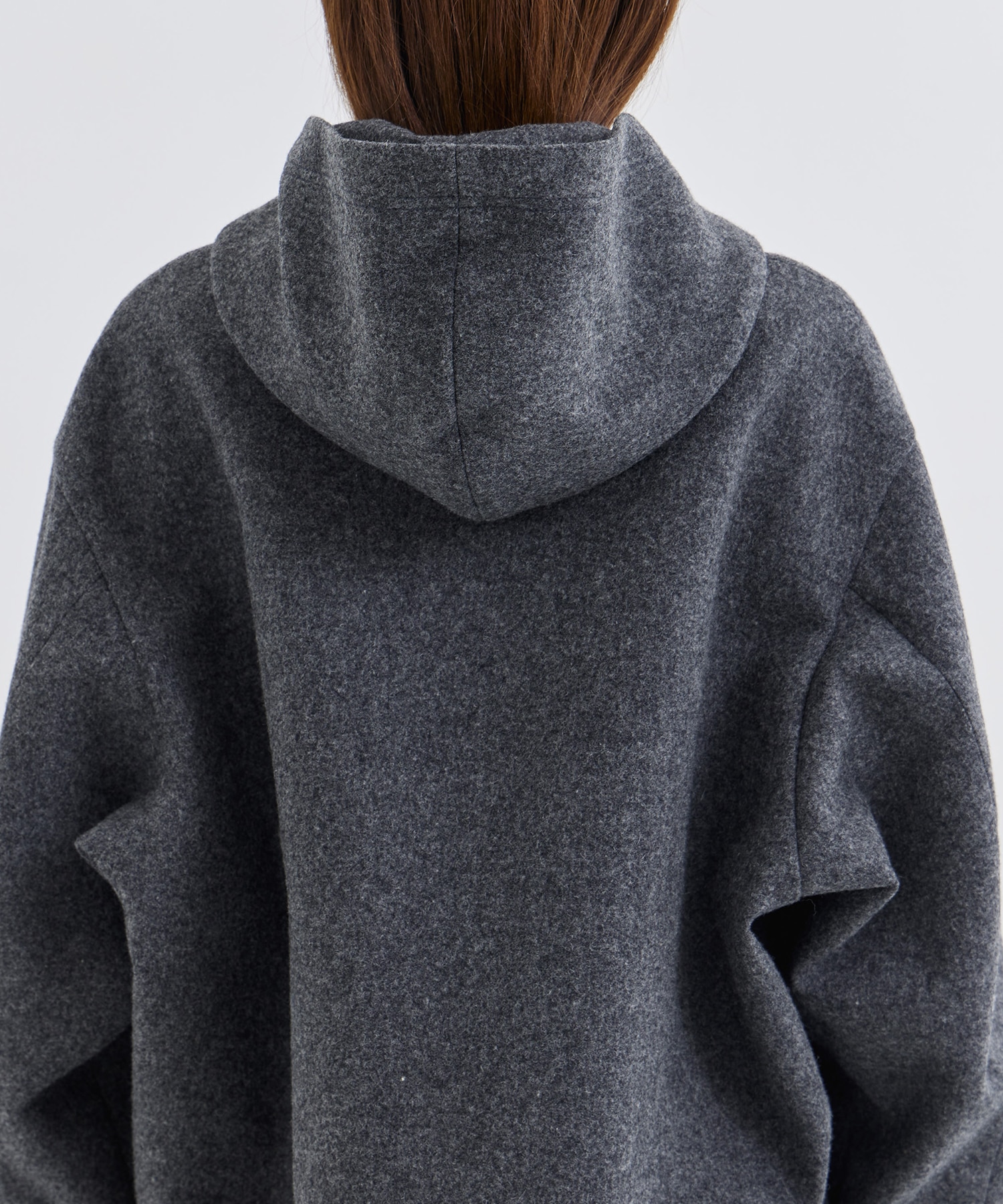 OVERSIZED HOODIE MELTON MADISONBLUE