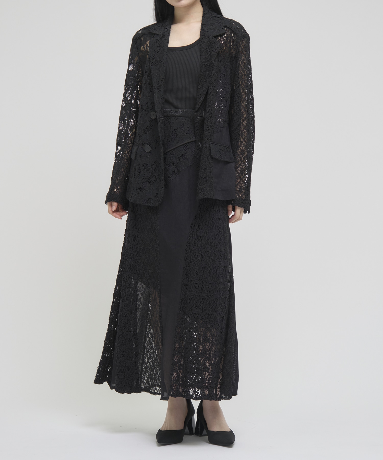 Slant Asym Lace Skirt RITAN