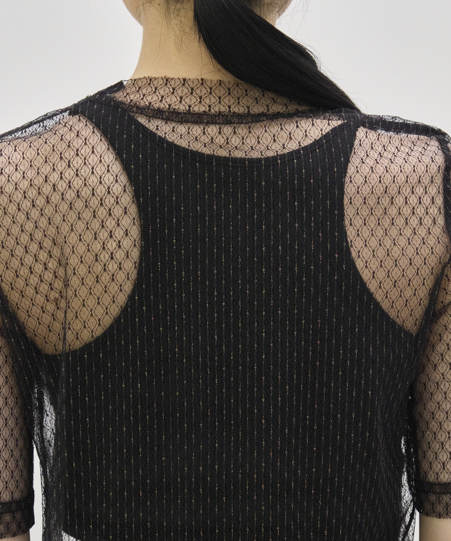 【WEB限定】tulle lace tops Louren
