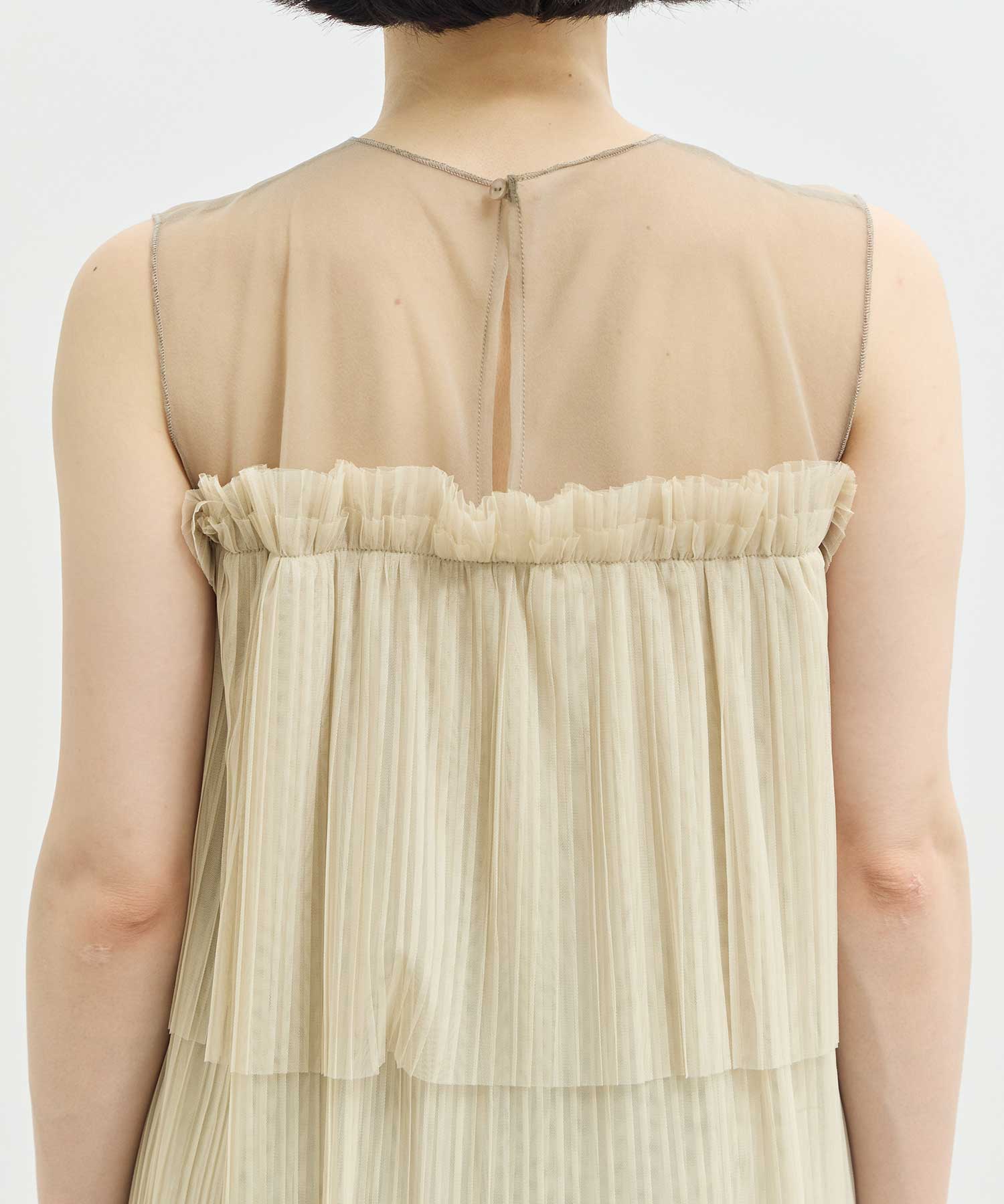 tulle pleats tiered tops Louren