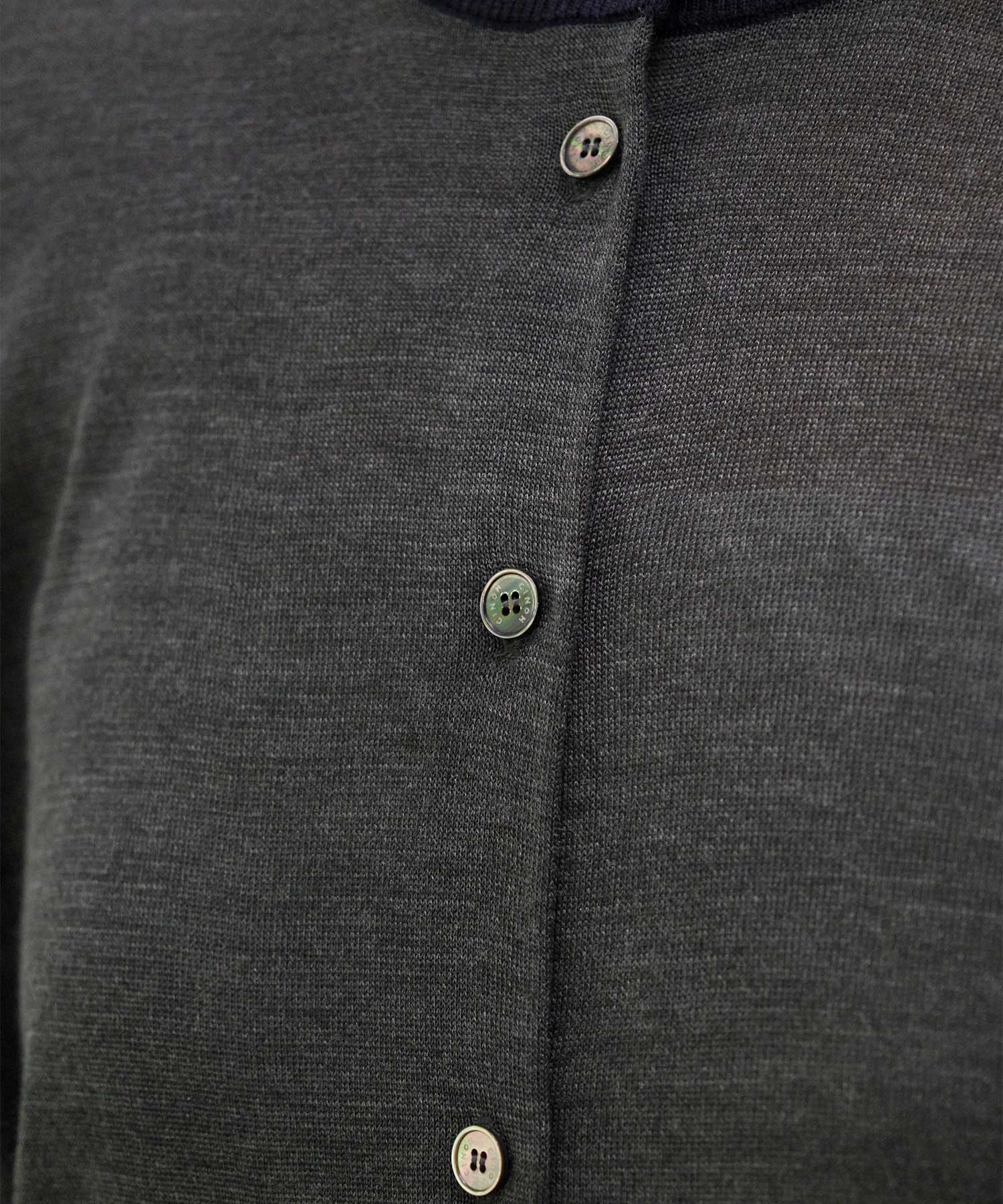 別注 Washable Silk Half Sleeve Cardigan CINOH
