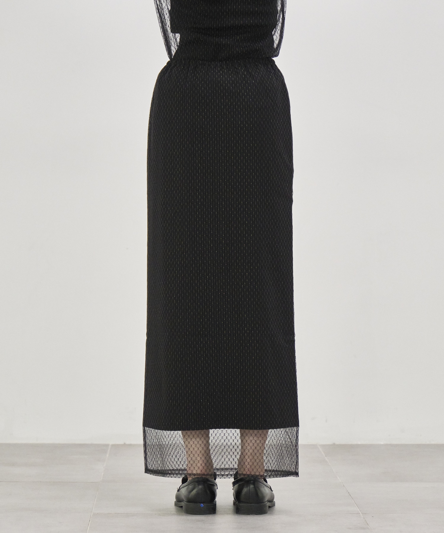 【WEB限定】tulle lace skirt Louren