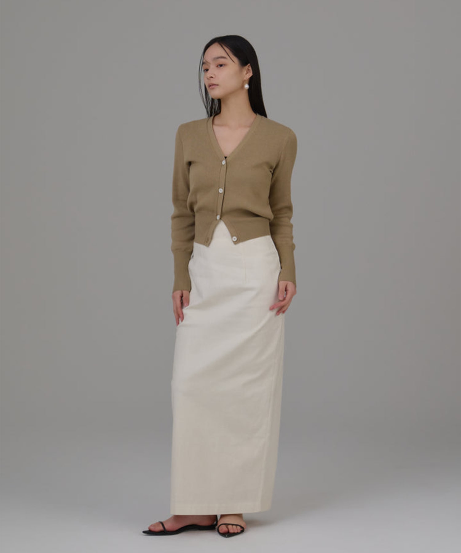 【WEB限定】highwaist pencil skirt Louren