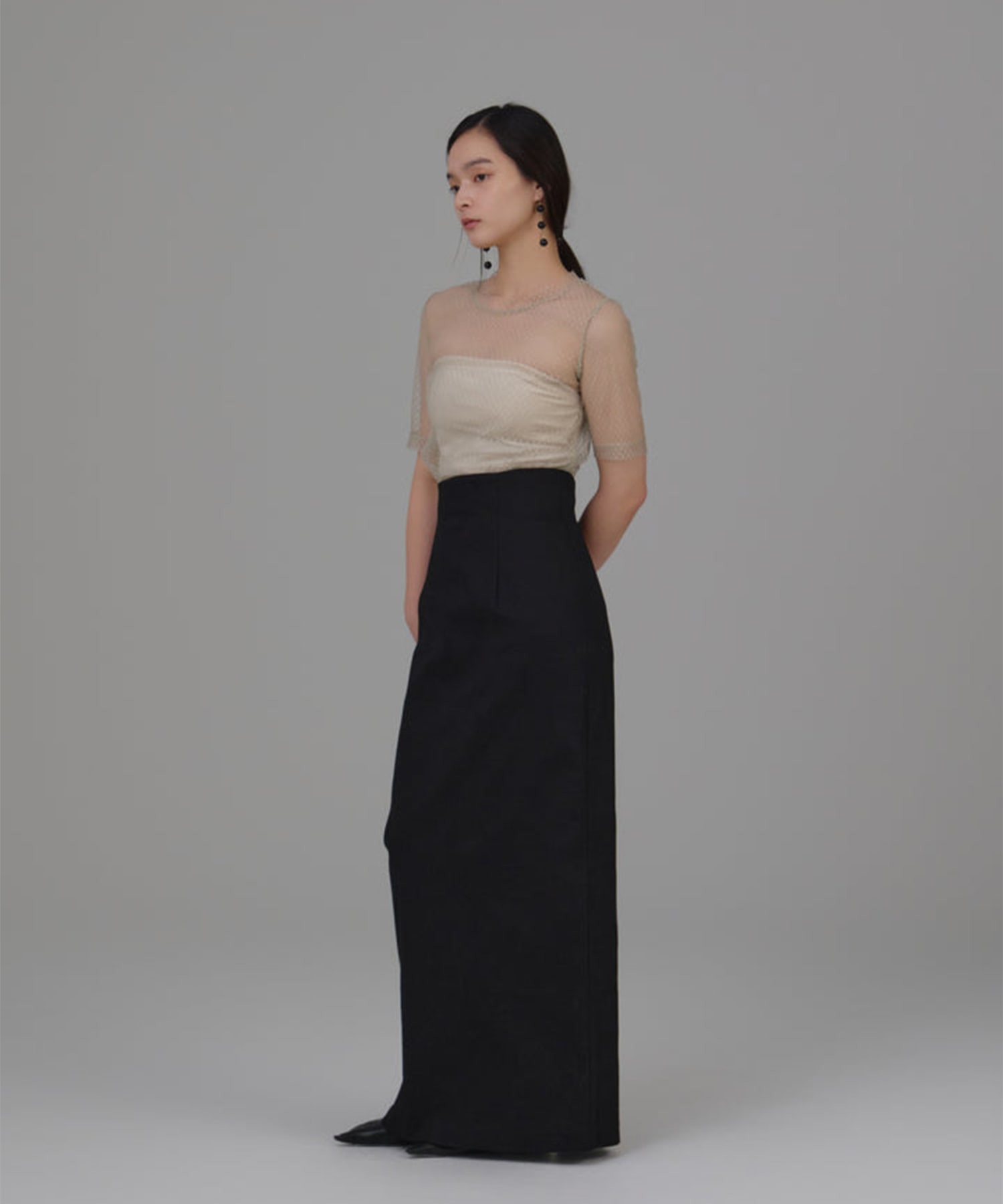 【WEB限定】highwaist pencil skirt Louren