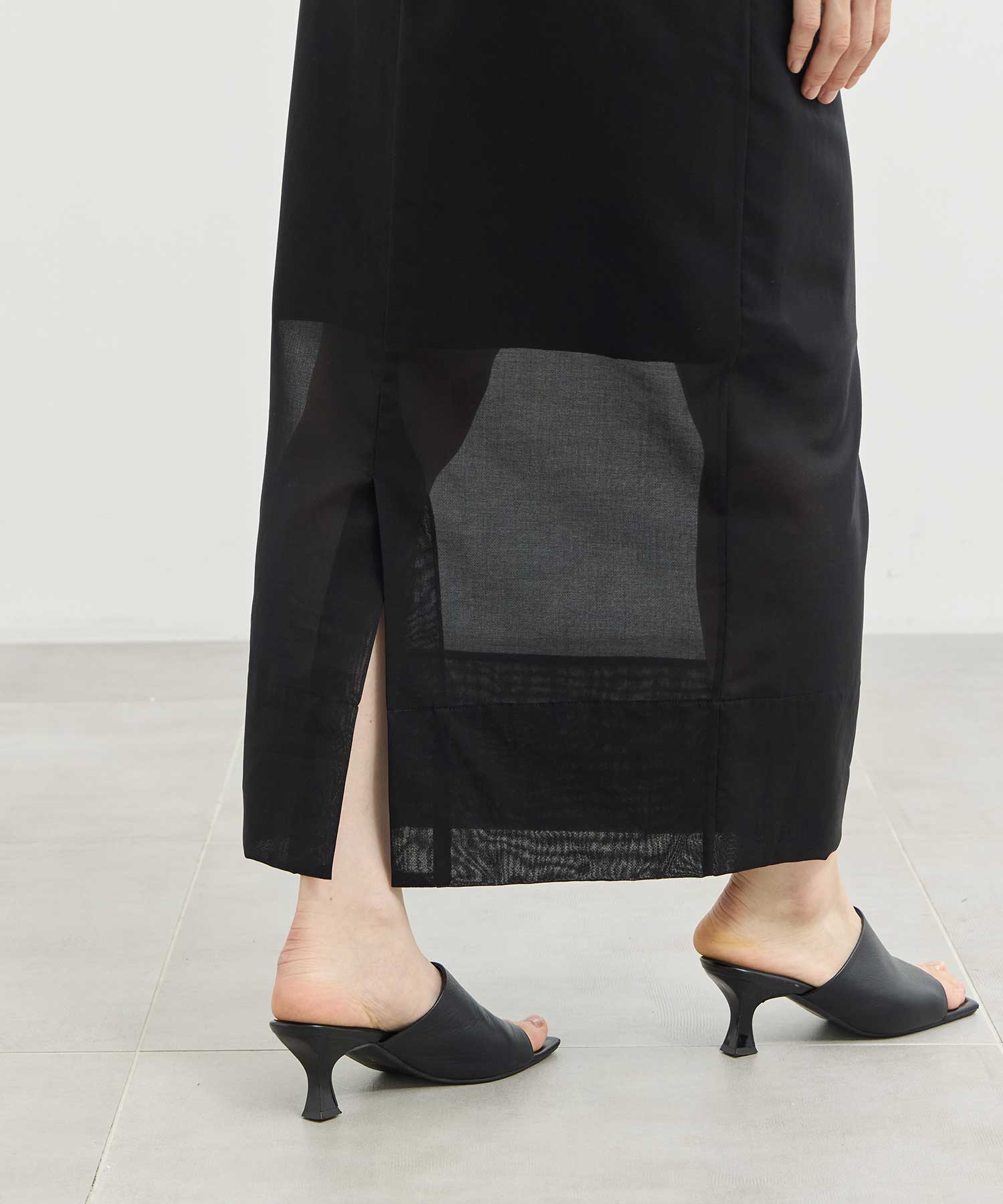 sheer cocoon skirt Louren