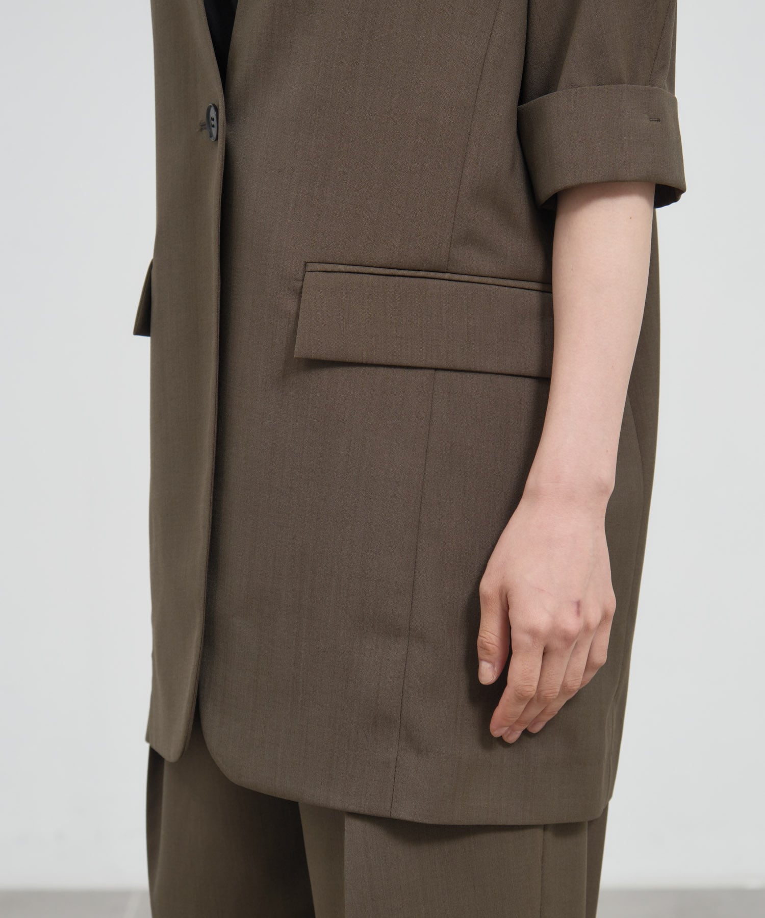 Harf Sleeve Collarless Jacket THE TOKYO