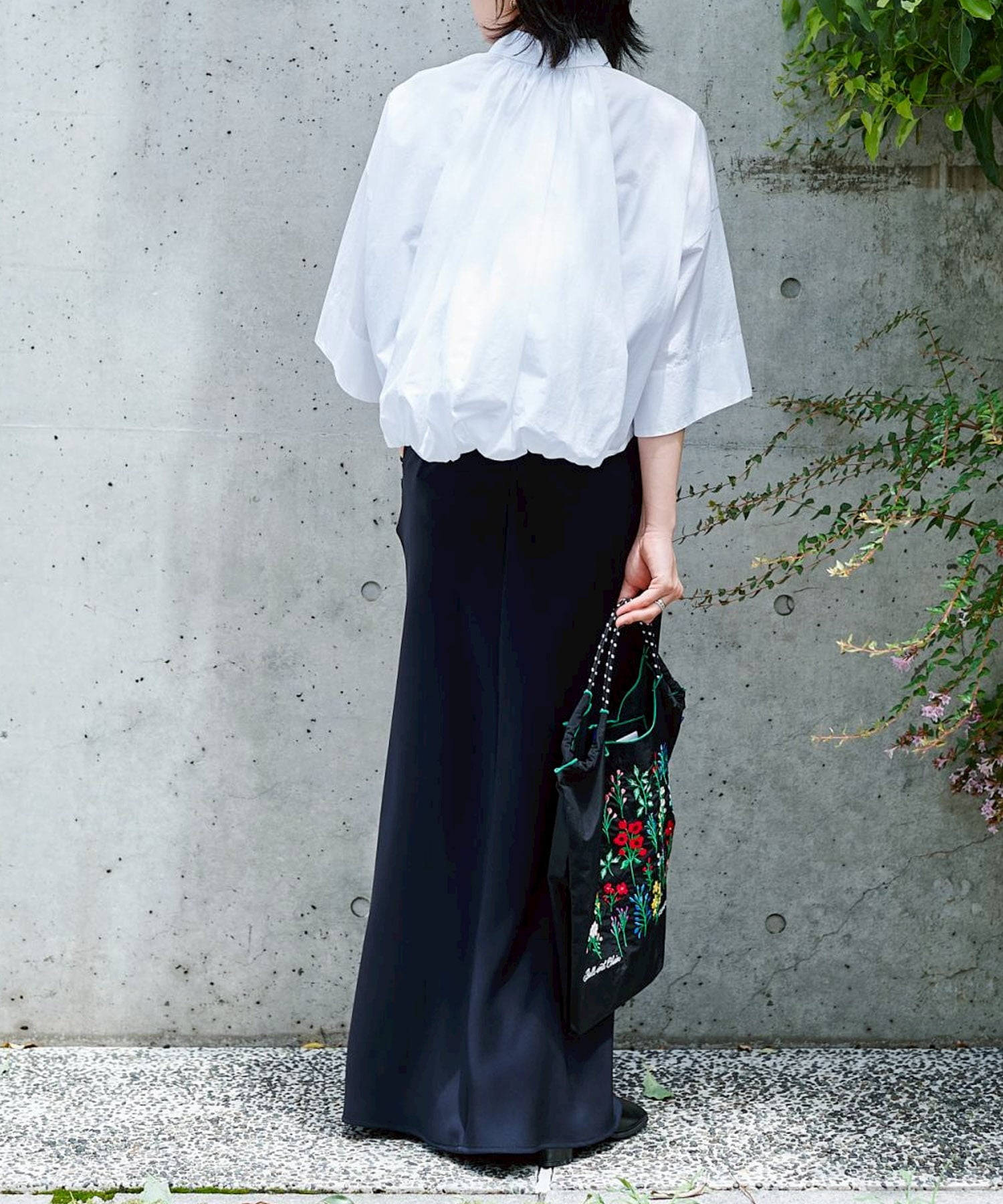 SEMI-FLARE SKIRT ENFOLD