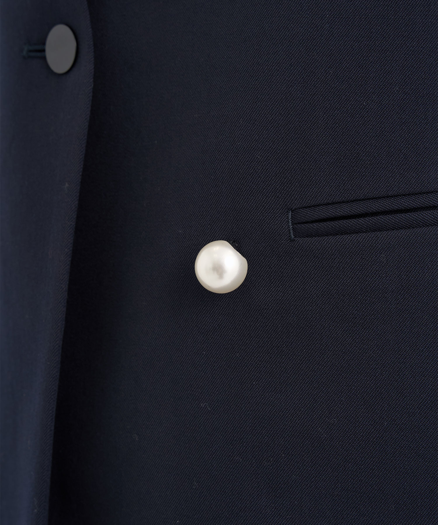 BLACK FORMAL NO COLLAR JACKET CINOH