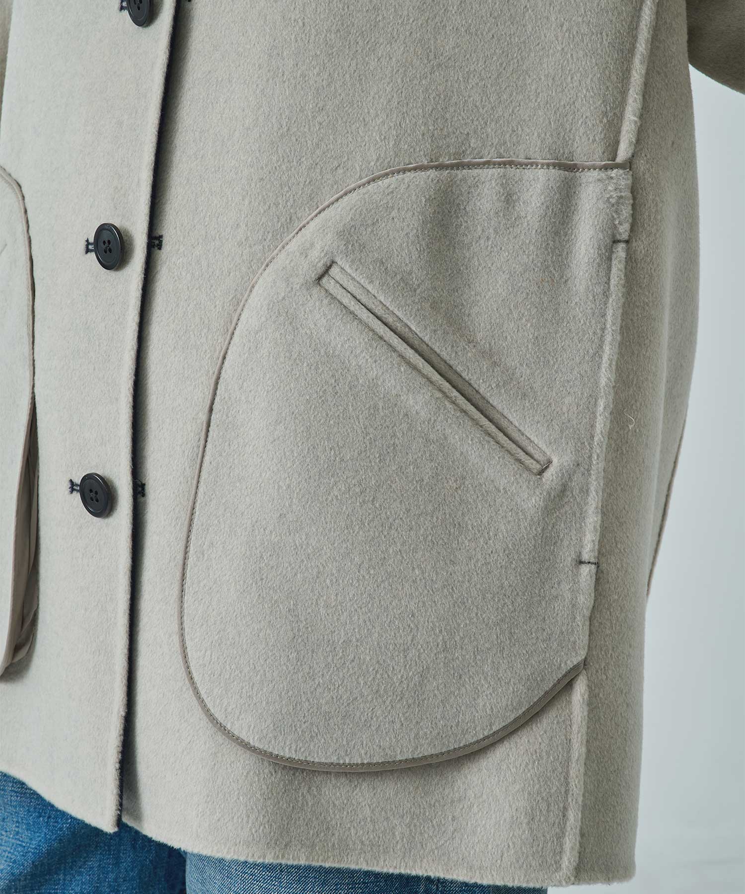 CASHMERE/SILK/WOOL SHORT COAT THE TOKYO