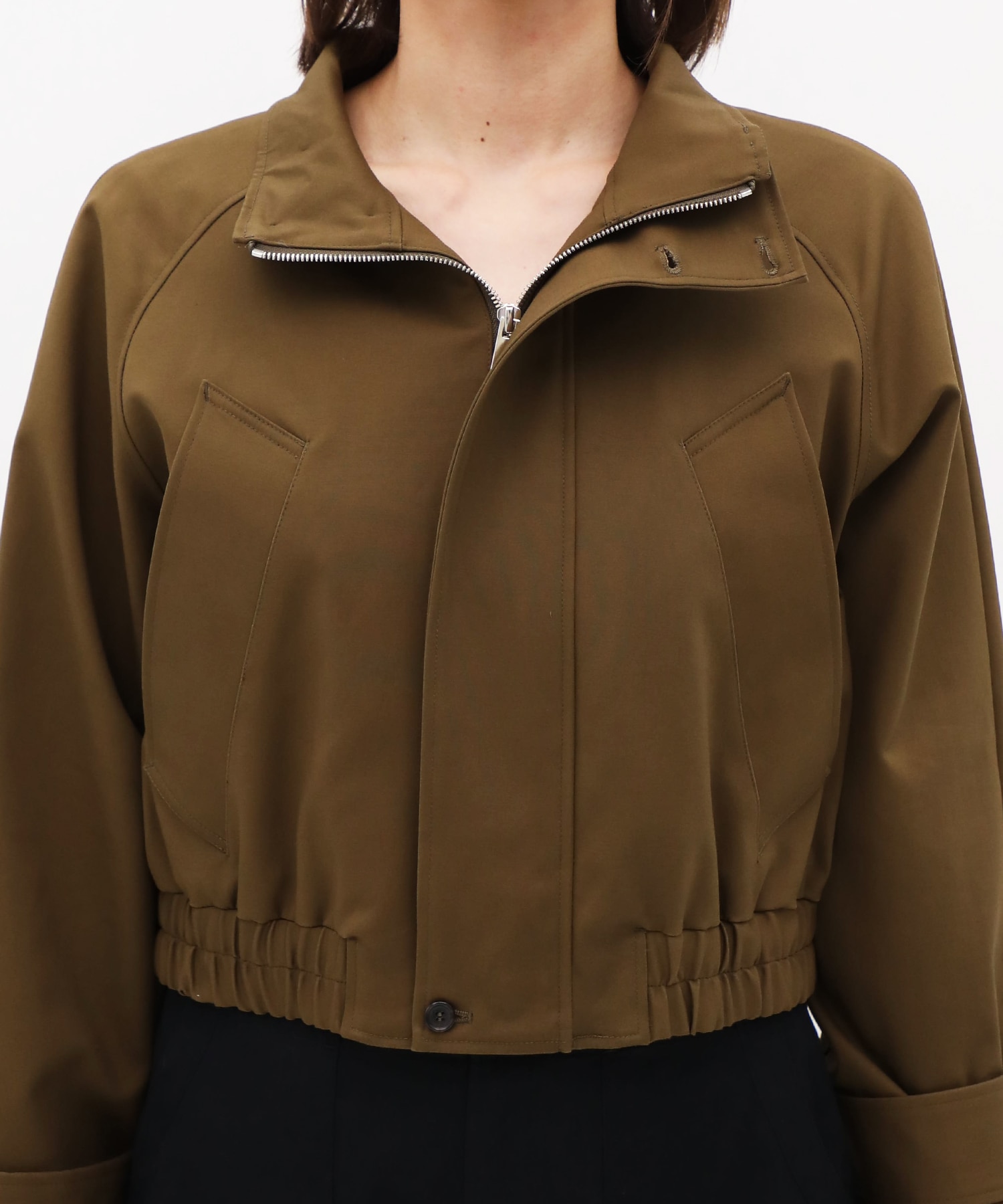 Double Cloth Stand Collar Blouson CITY TOKYO