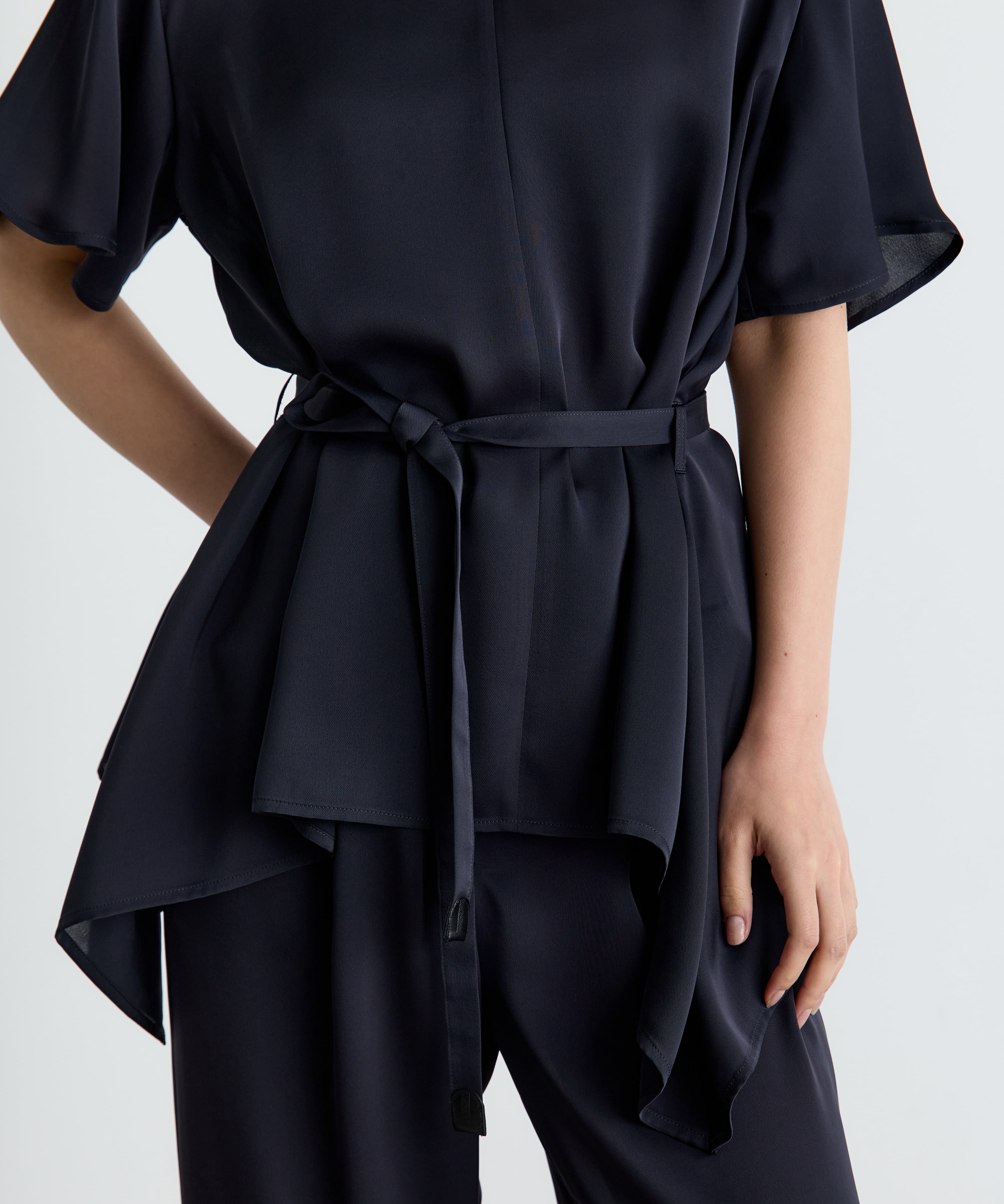 Satin Half Sleeve Blouse THE TOKYO