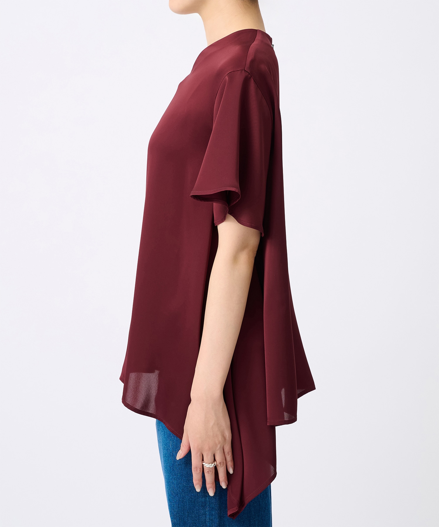 Satin Half Sleeve Blouse THE TOKYO